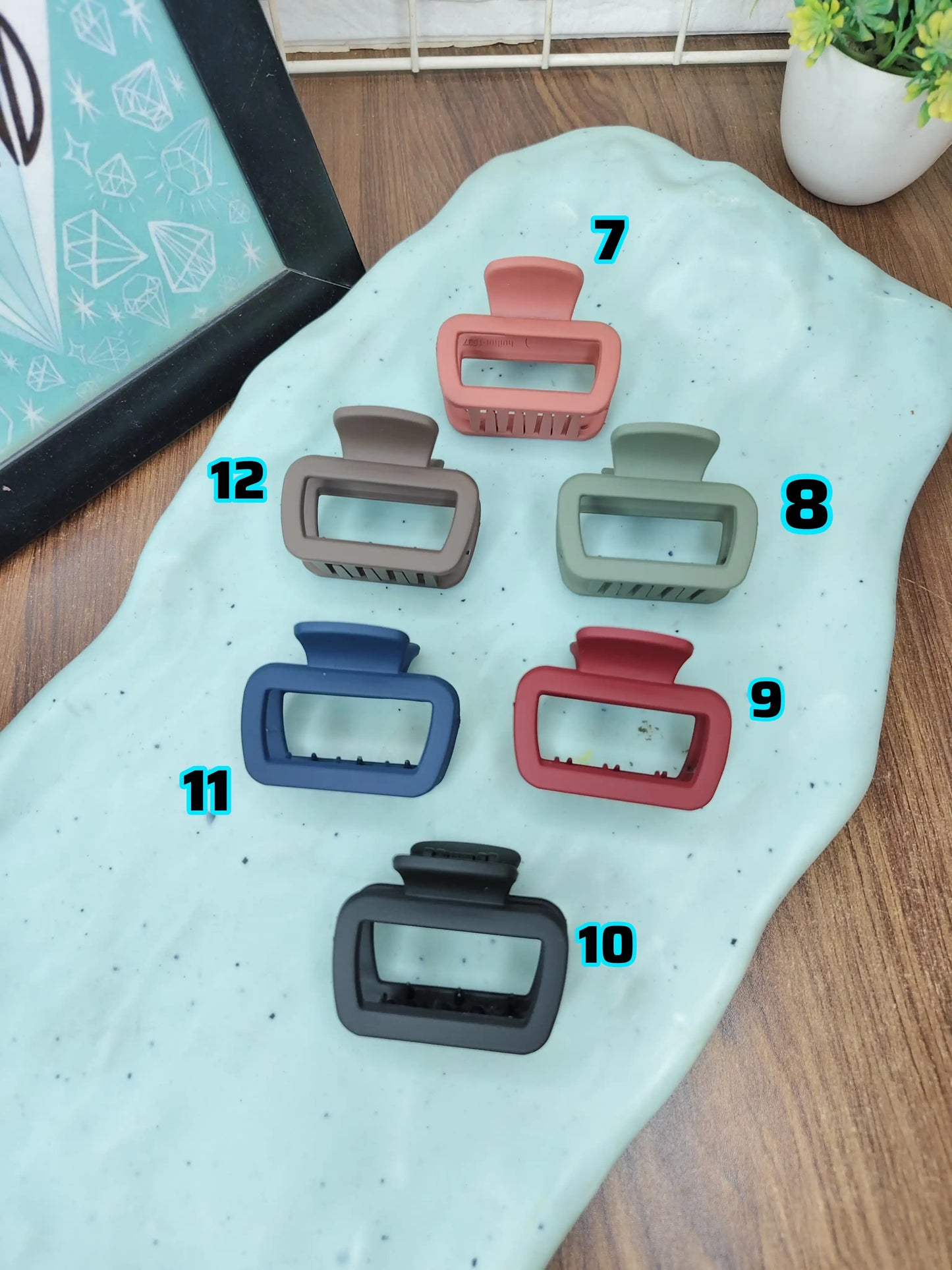 Rectangle matte hair claws