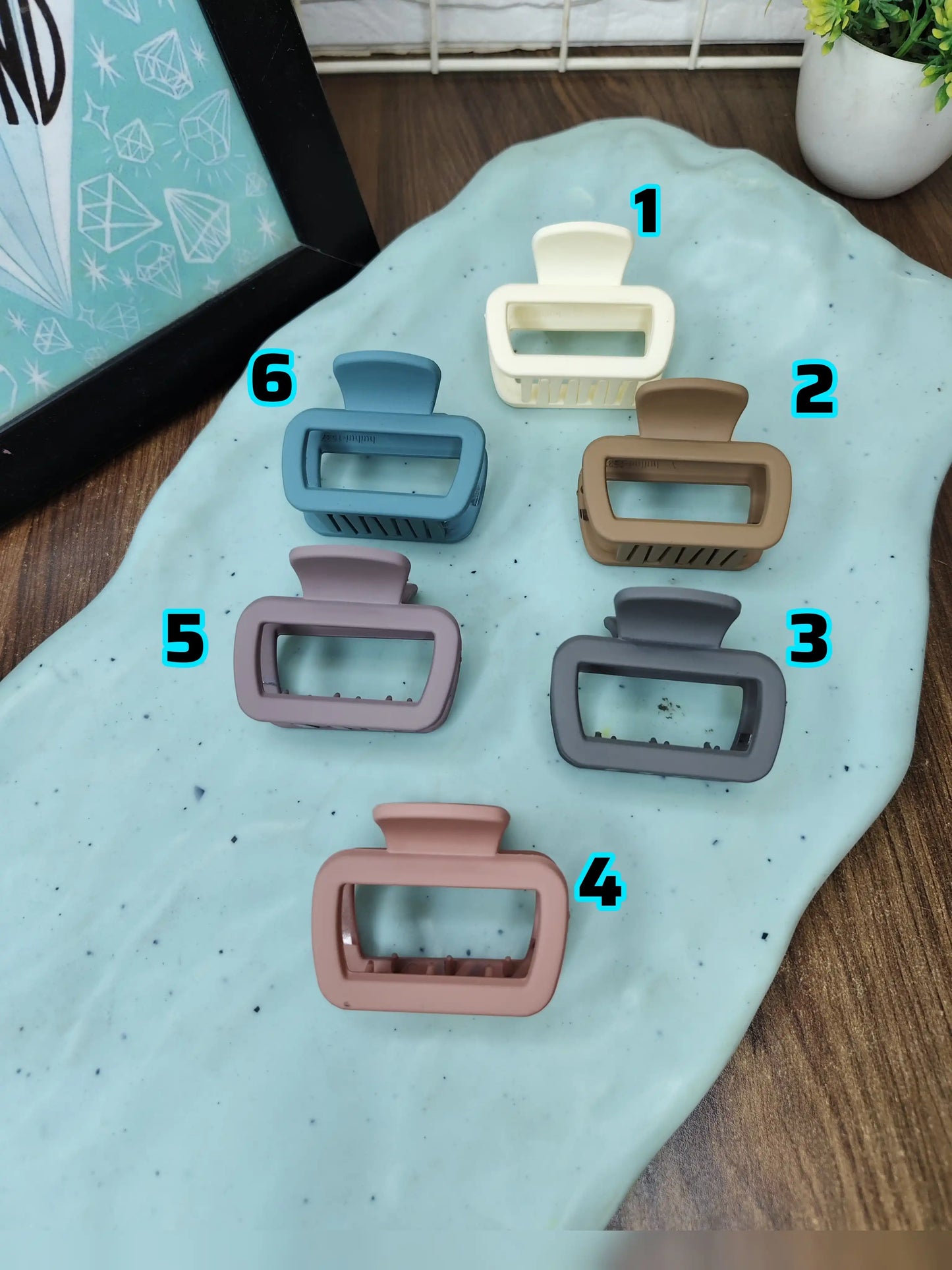 Rectangle matte hair claws