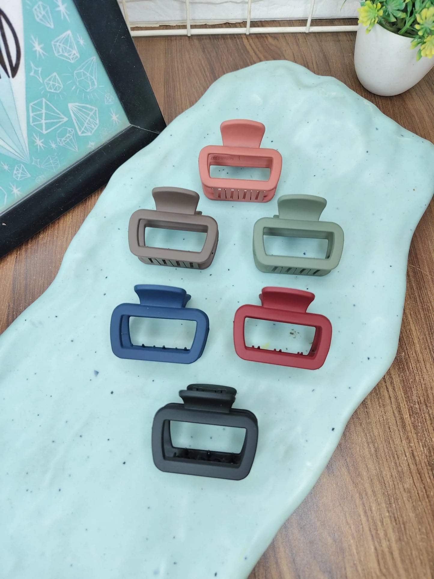 Rectangle matte hair claws