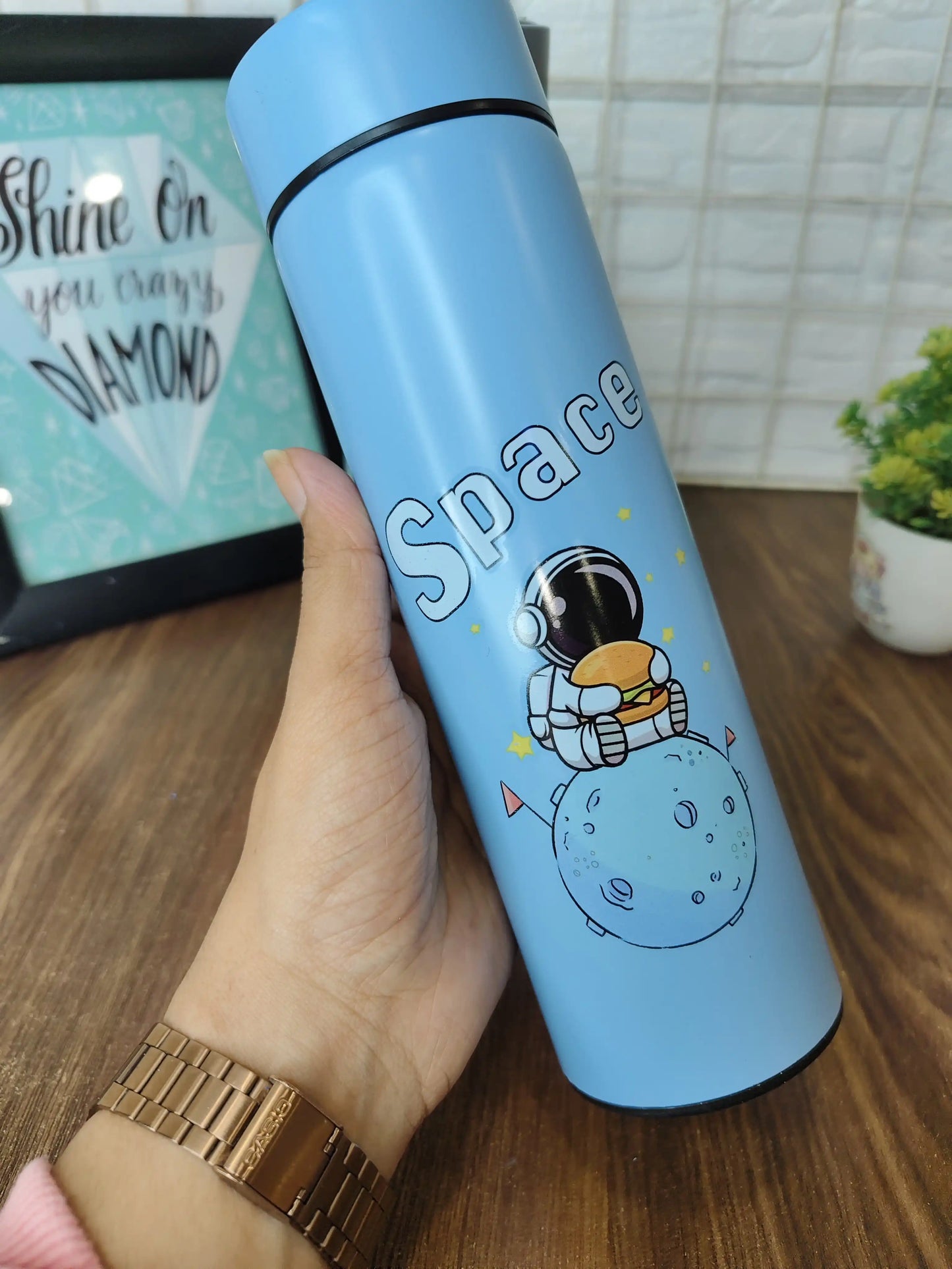 Stainless steel flask bottle with strainer
