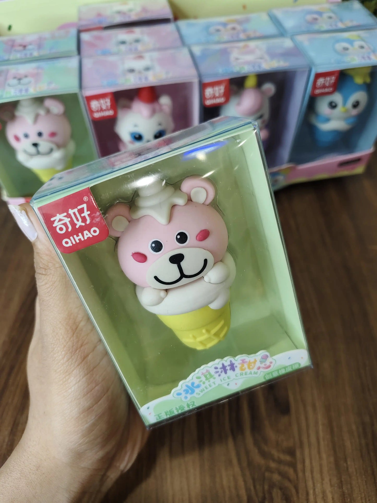Cute Ice Cream Shape Erasers | Kawaii Cartoon Erasers for Kids & School Use