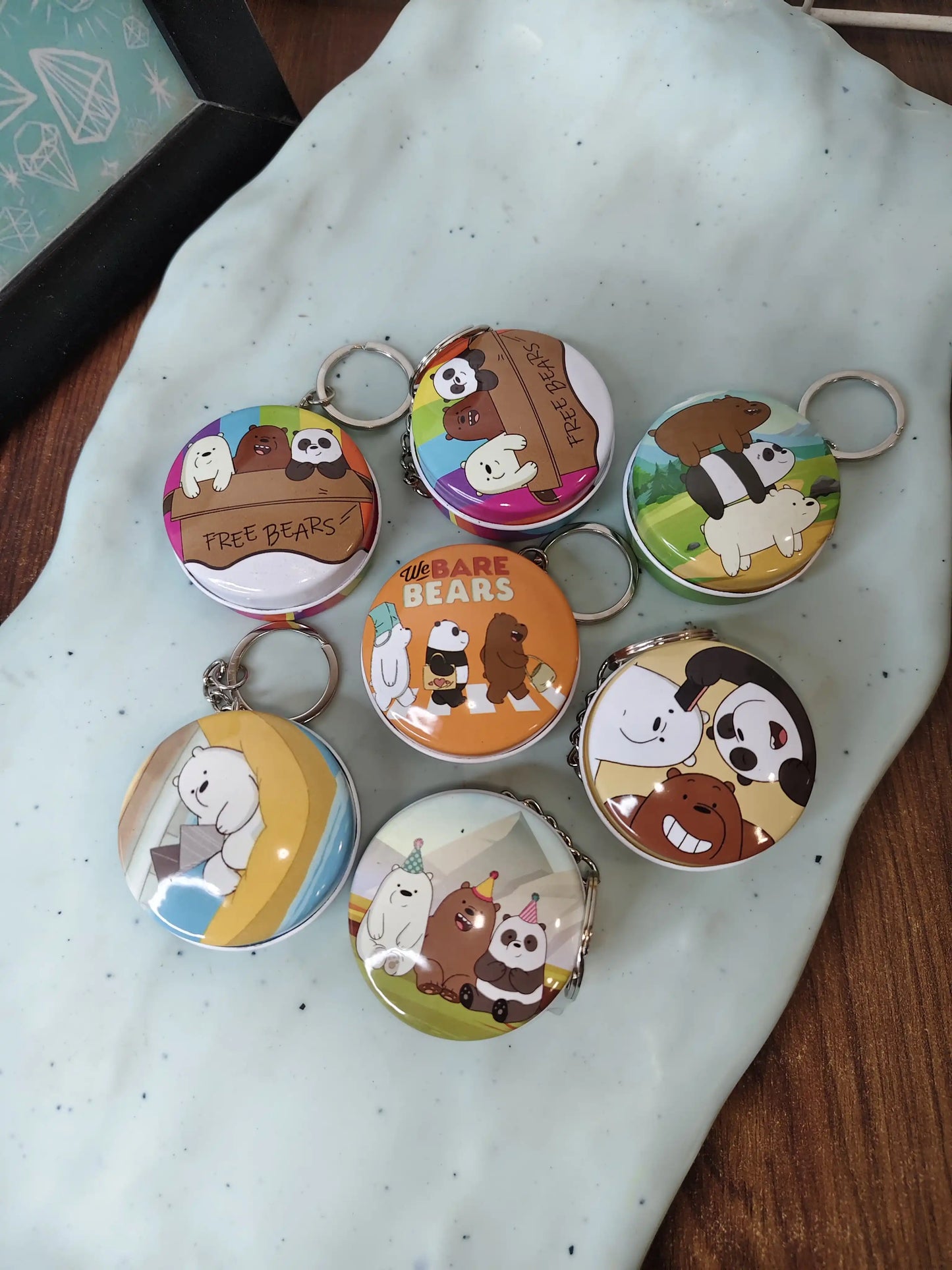 Tin keychain
