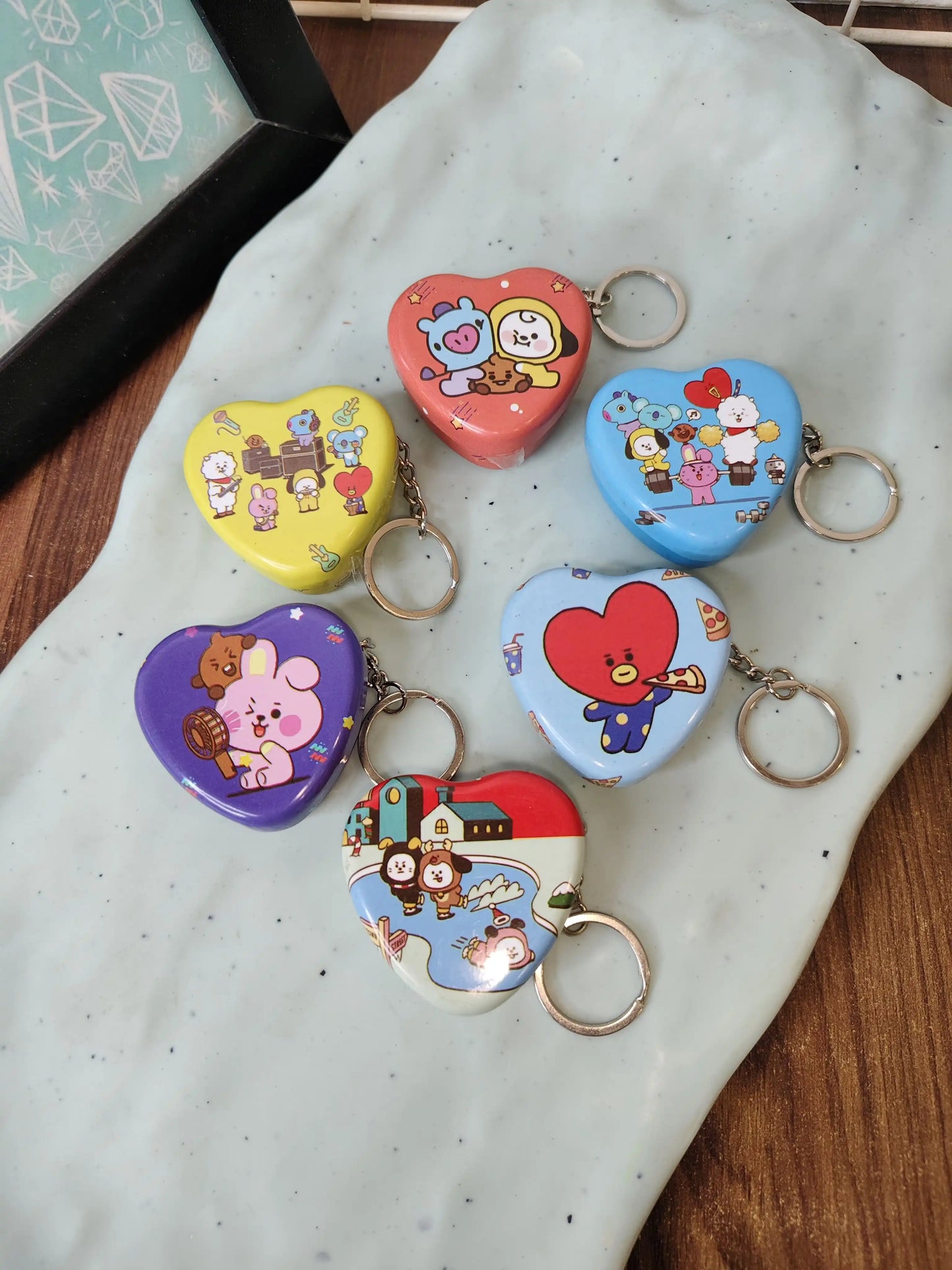 Tin keychain