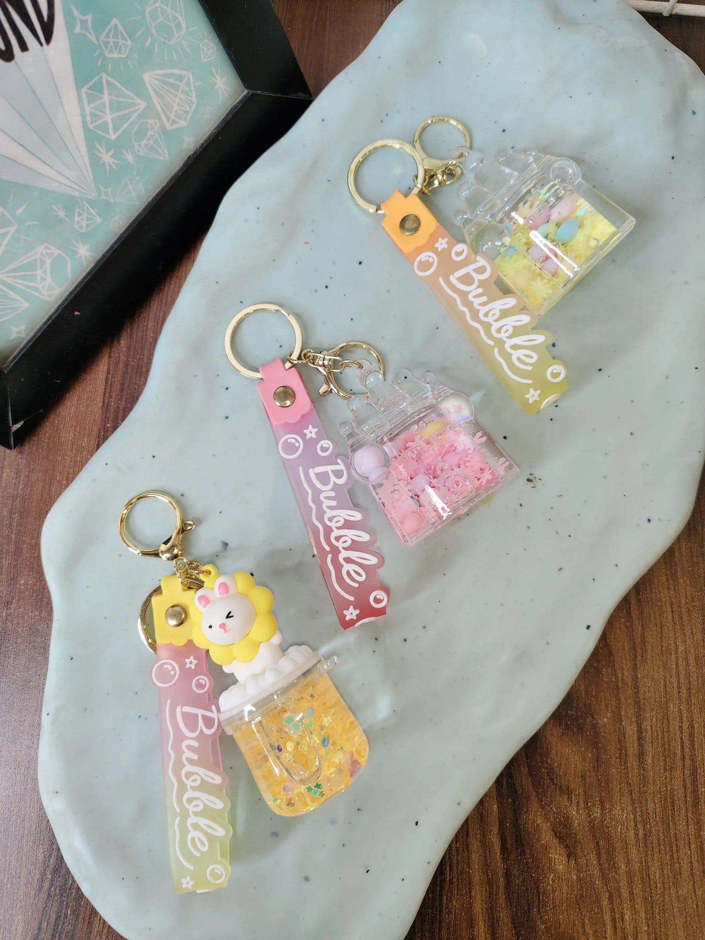 Water Glitter keychain