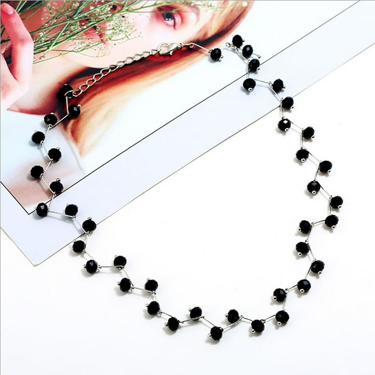 Black beads choker