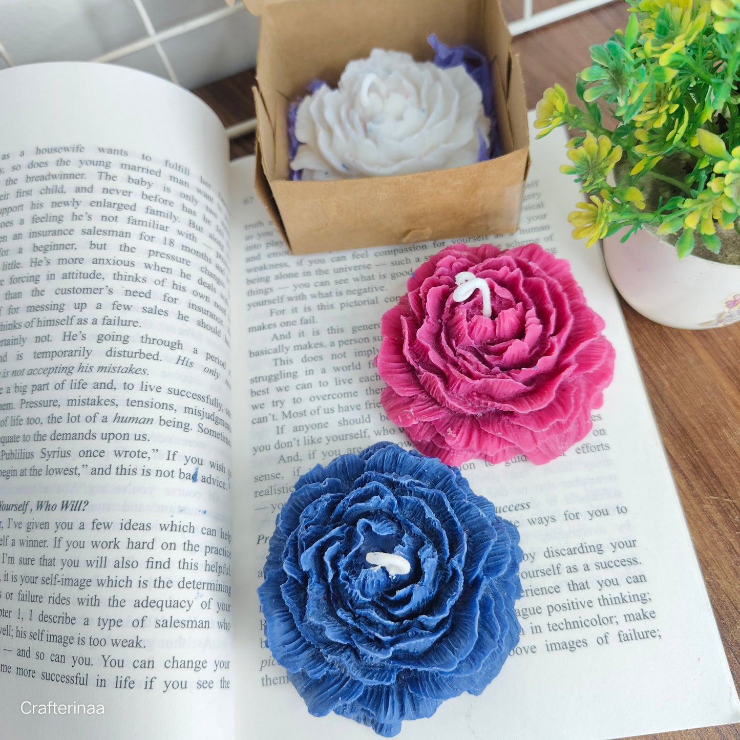 Handmade Peony flower scented candles| shaped decorative candles|Luxury floral rose design candle soy wax scented candles