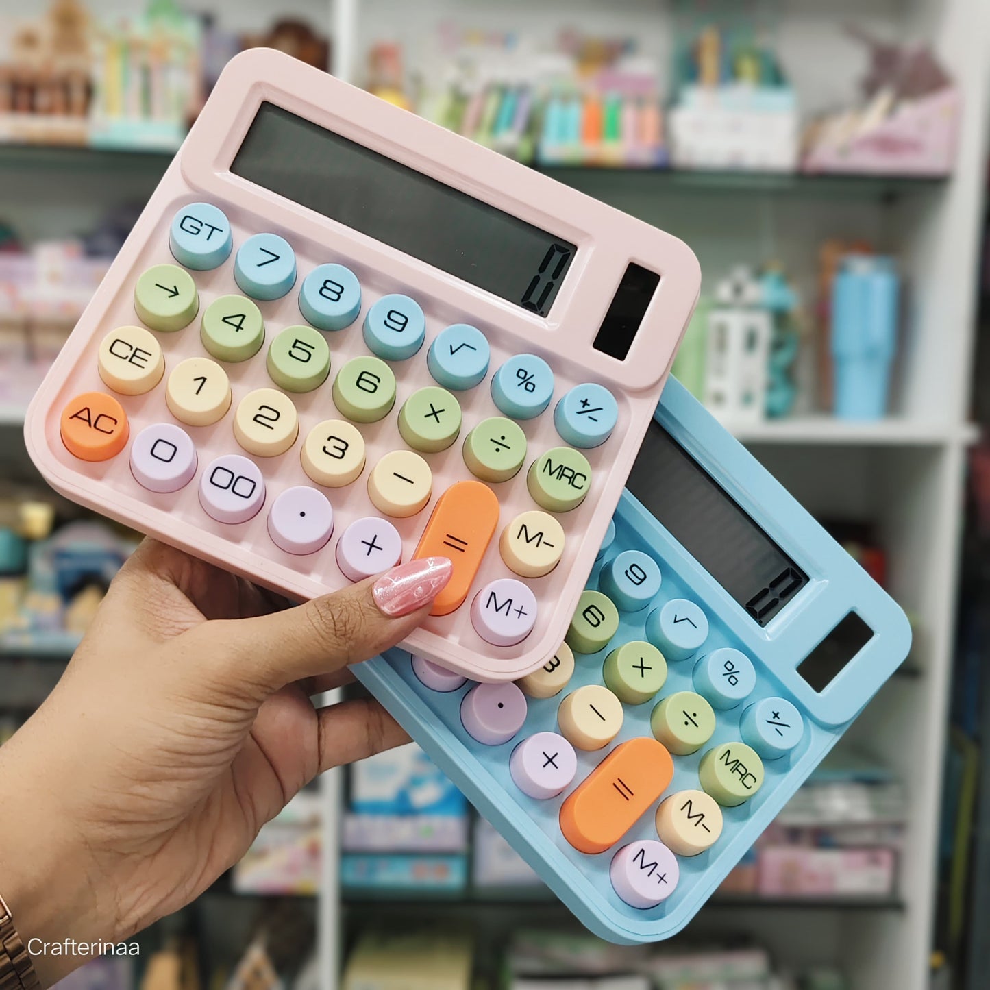 Cute Aesthetic Calculator with Big Round Buttons – Pastel Colors