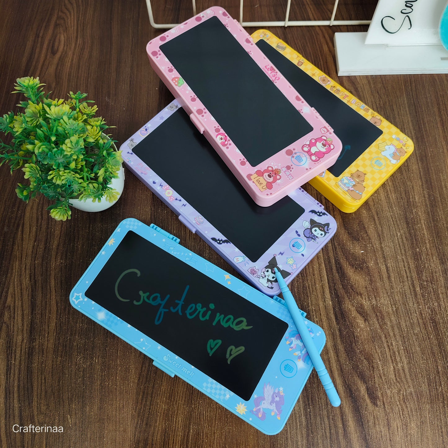 Kids LCD Writing Pad – Digital Reusable Drawing Board with Cute Character Design