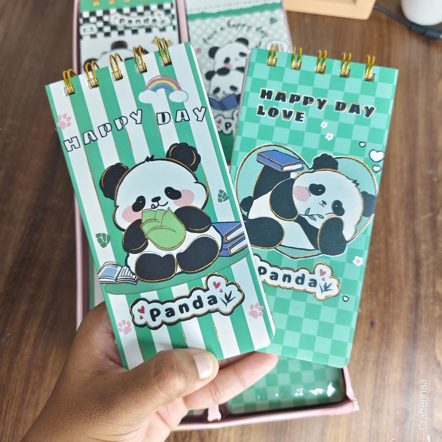 Mini Panda Cartoon Notebook – Spiral Bound Notepad for Notes & Journaling
