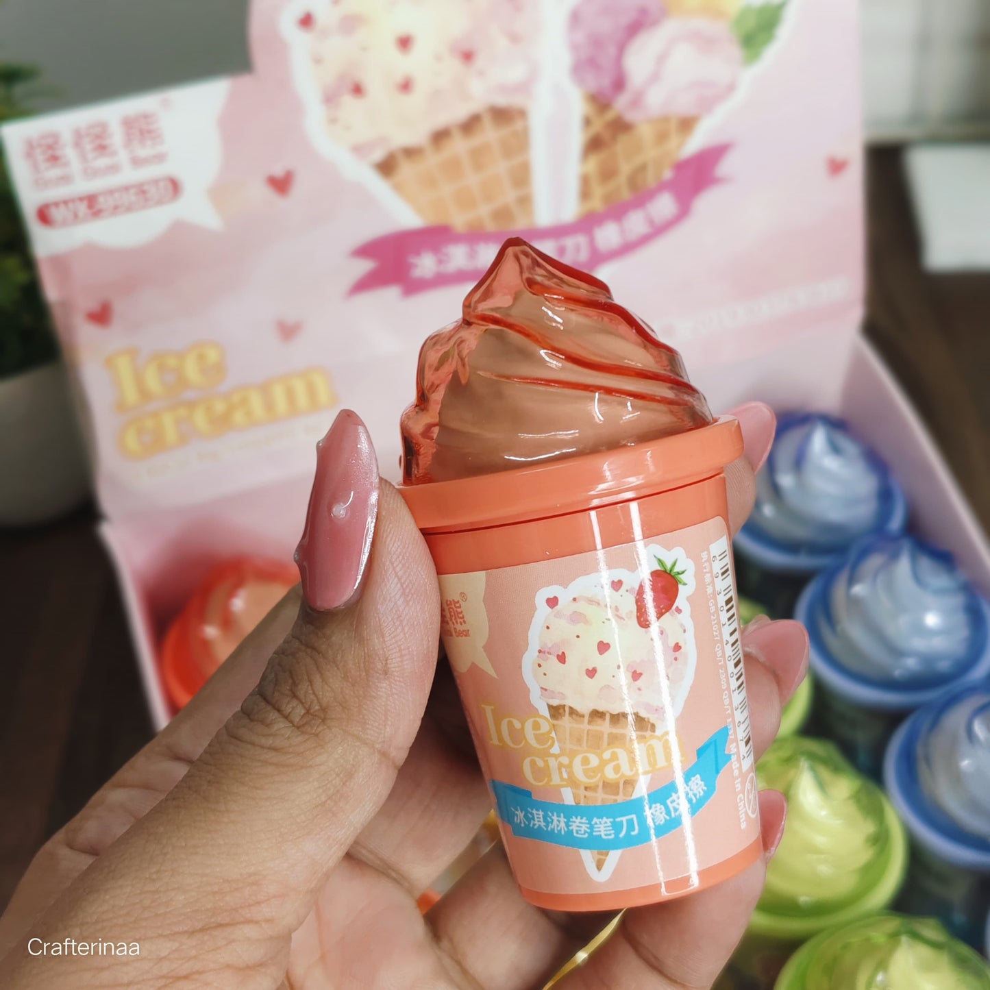 Ice Cream Eraser and Sharpener Combo – Cute Stationery
