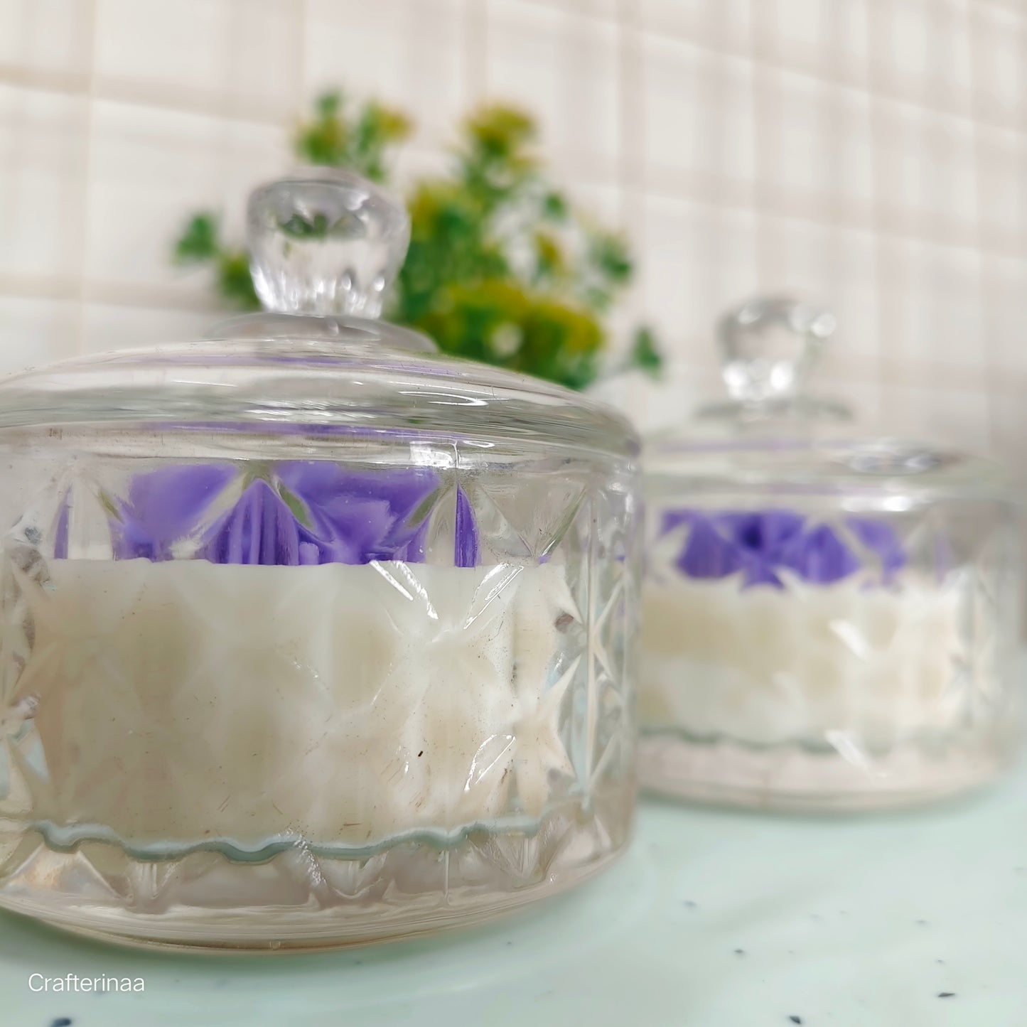 Luxury Decorative Jar Candle with Flower Design| vanilla scented Soy wax candle – Perfect gift