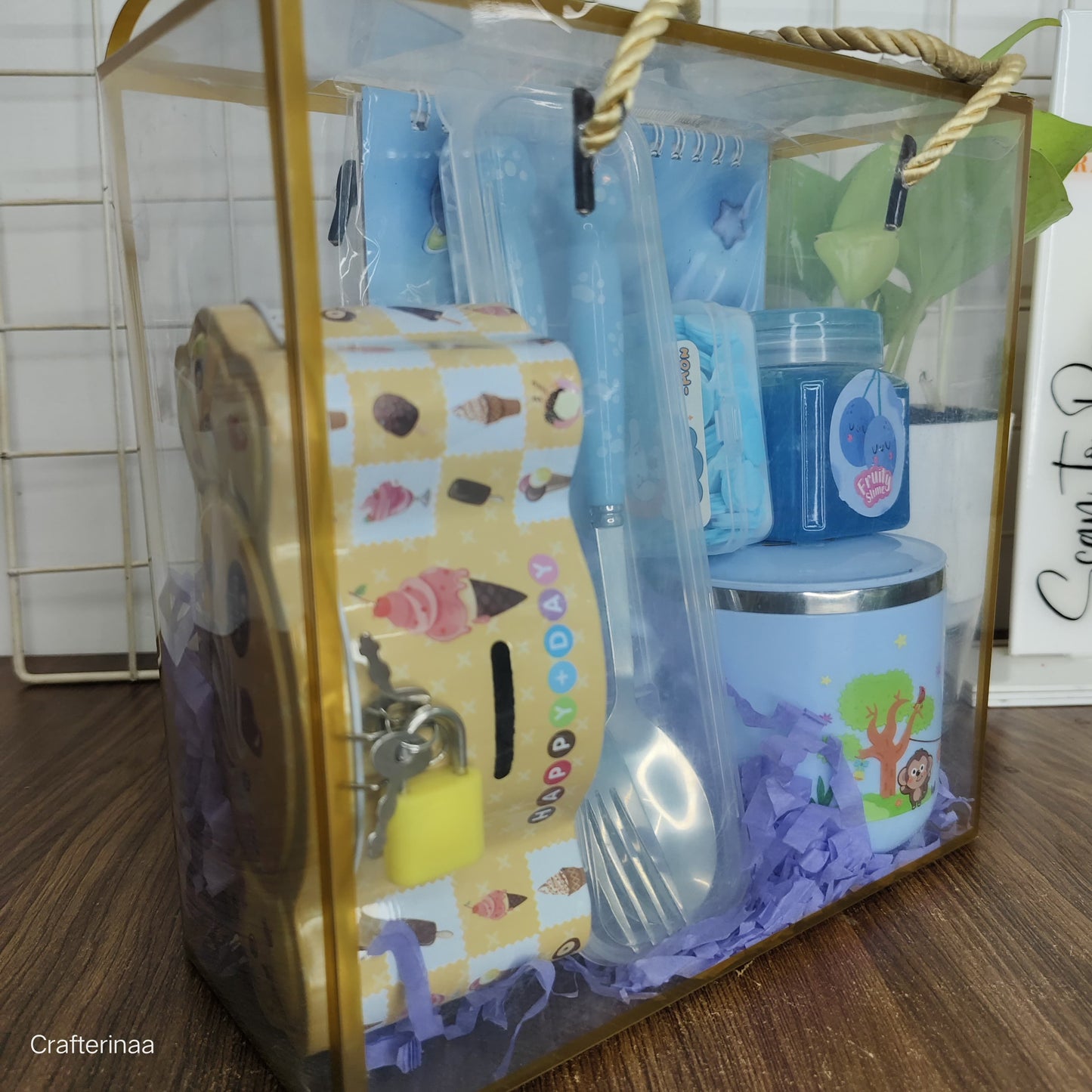 “Spaceman Kids Gift Hamper – Cute Stationery, Cup & money bank Set for Boys”