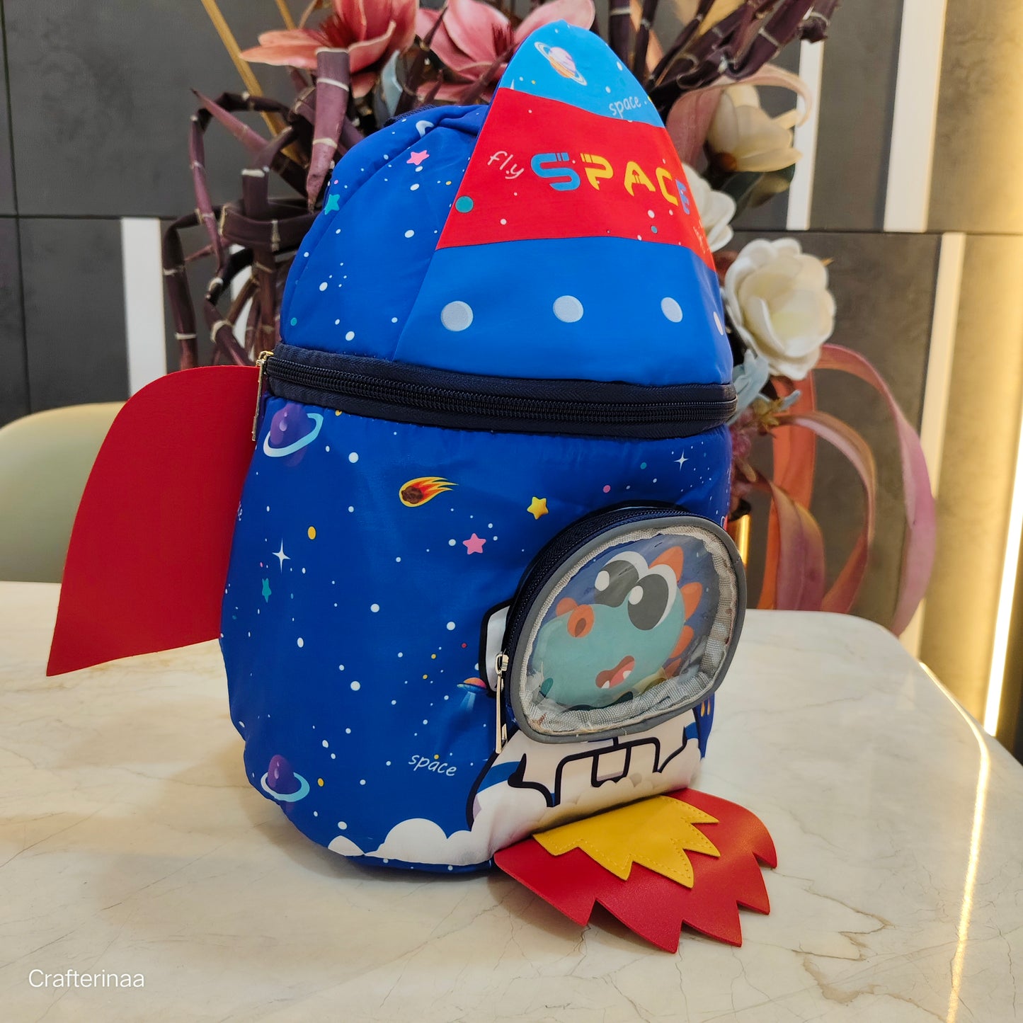 "Rocket Space Bag for Kids – Fun 3D Design Backpack with Eraser Pocket"