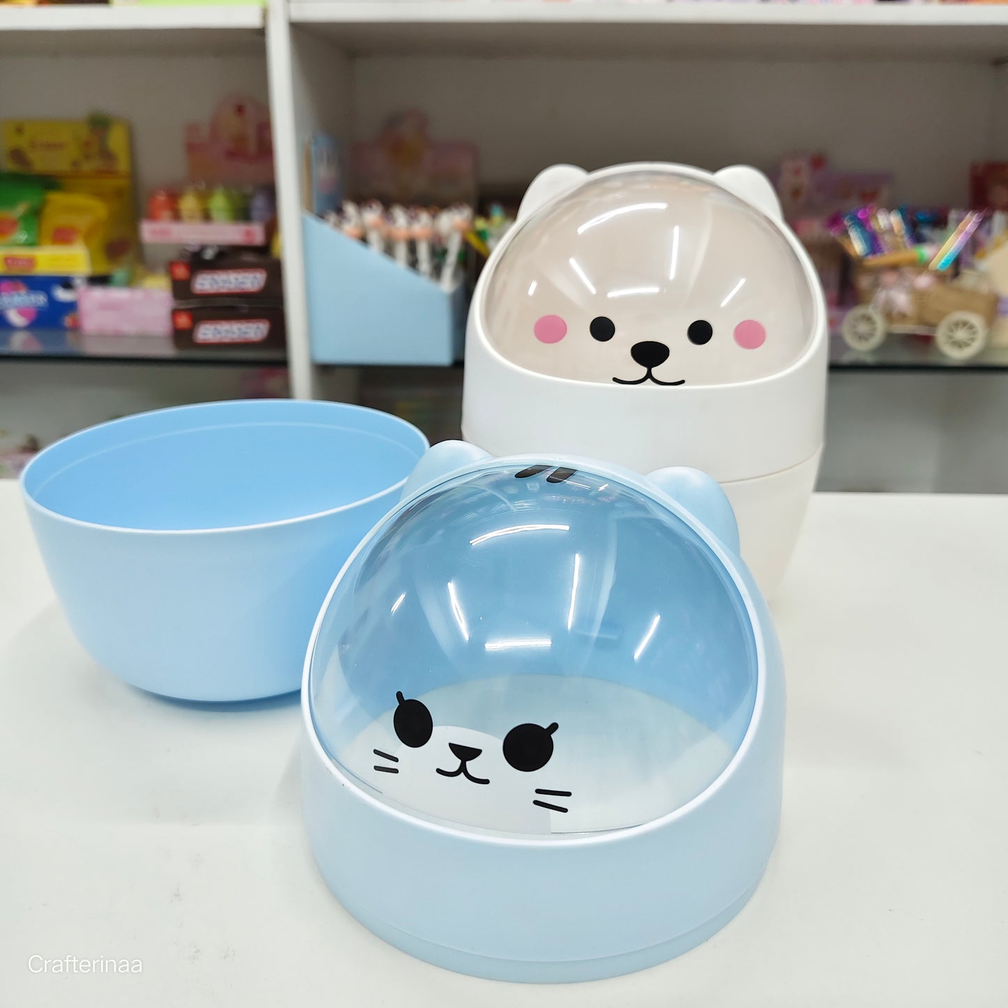 Cute Cartoon Animal Bowl with Lid | Multipurpose Food Storage & Snack Bowl