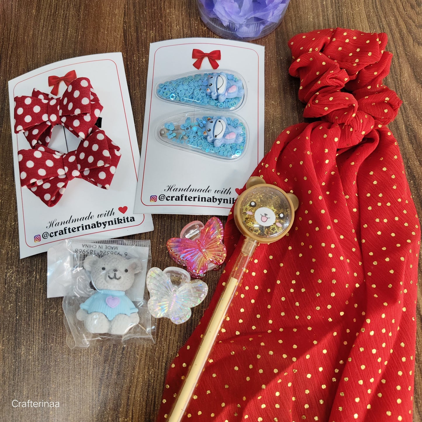 Handmade Cup Gift Hamper with Cute Bear Topper – Unique Gifting Option