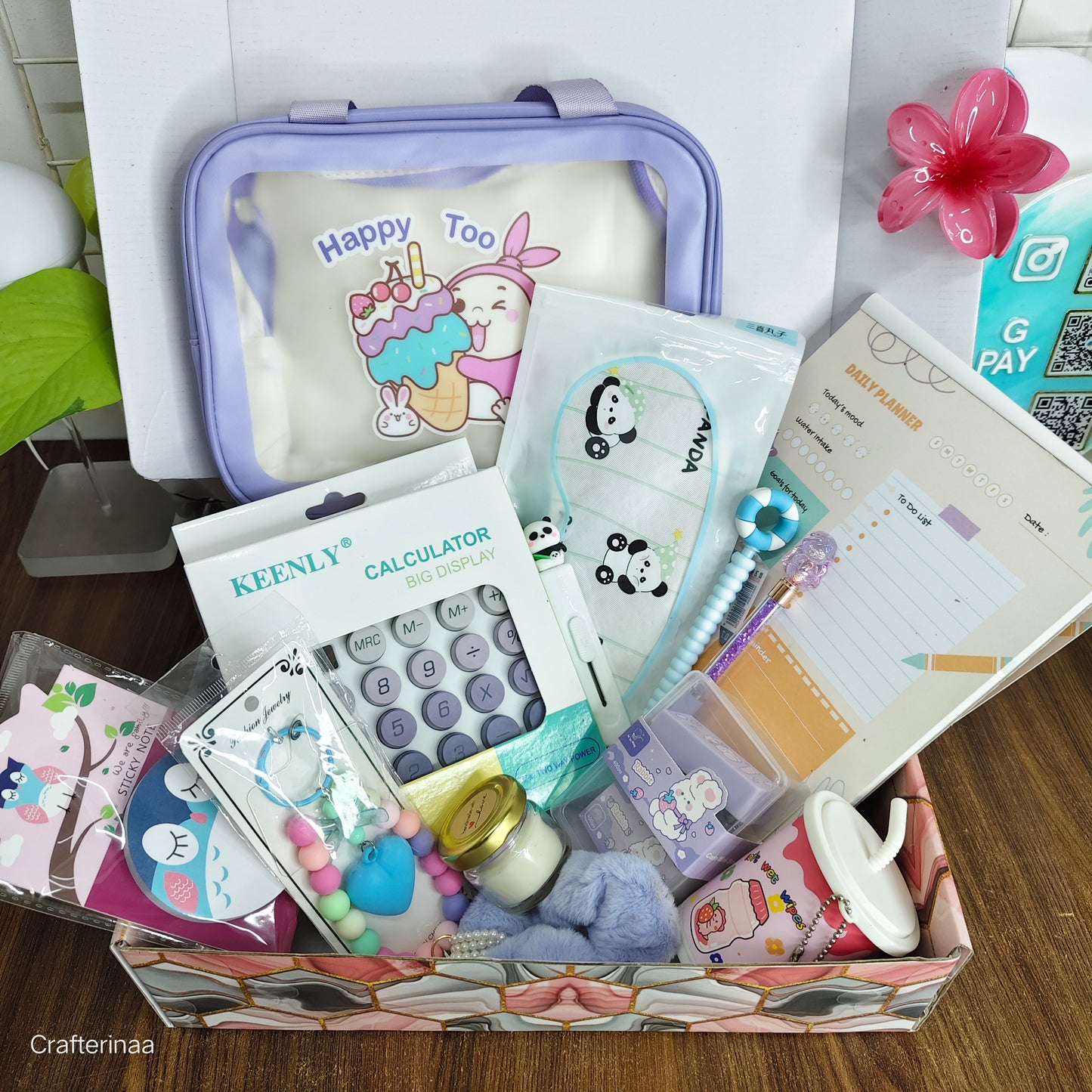 Girly Essentials Hamper – Stationery, Skincare & More