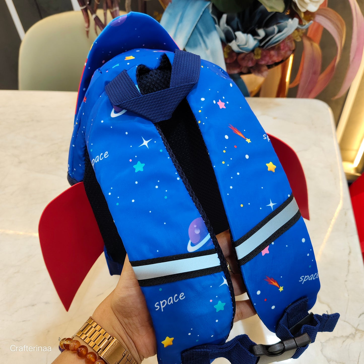 "Rocket Space Bag for Kids – Fun 3D Design Backpack with Eraser Pocket"