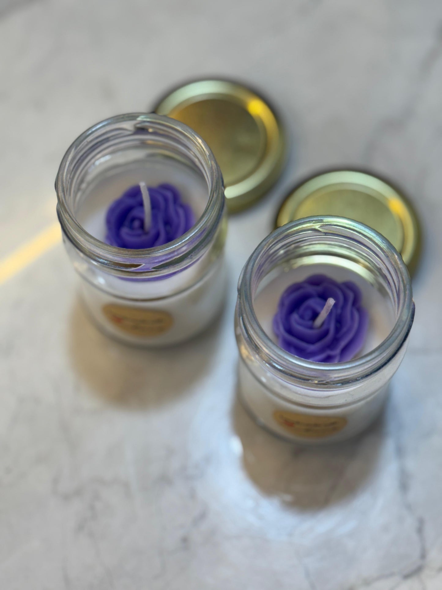 Decorative Rose Glass Jar Candle – Luxury Gifting Candle 150 ml jar candle premium quality| scented Soy wax candle