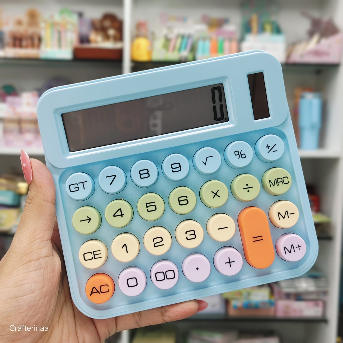 Cute Aesthetic Calculator with Big Round Buttons – Pastel Colors