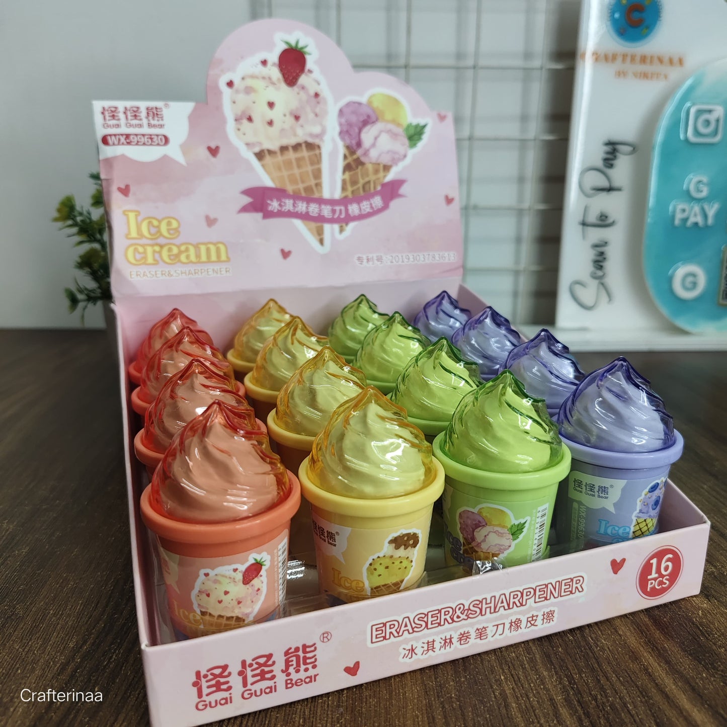 Ice Cream Eraser and Sharpener Combo – Cute Stationery