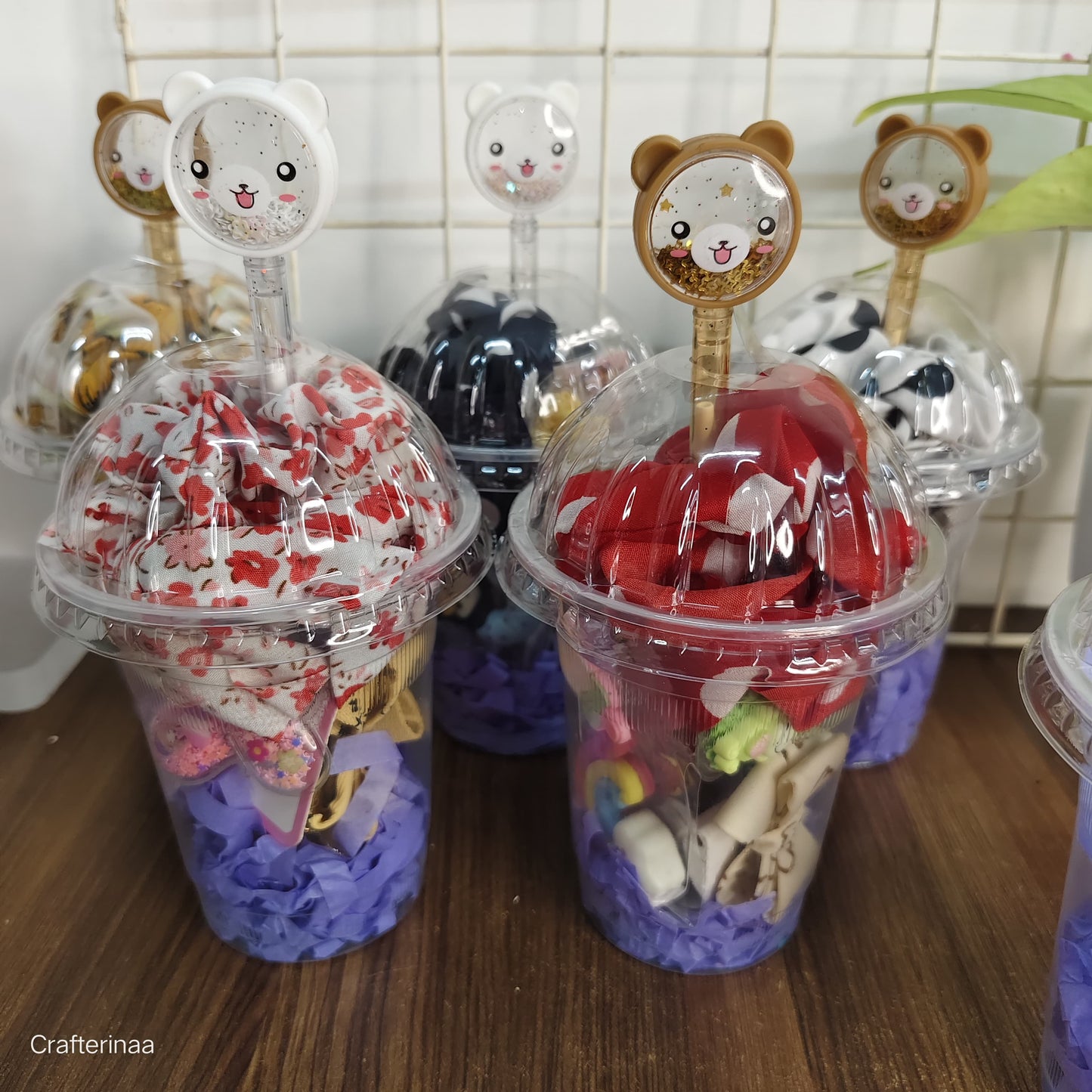 Handmade Cup Gift Hamper with Cute Bear Topper – Unique Gifting Option