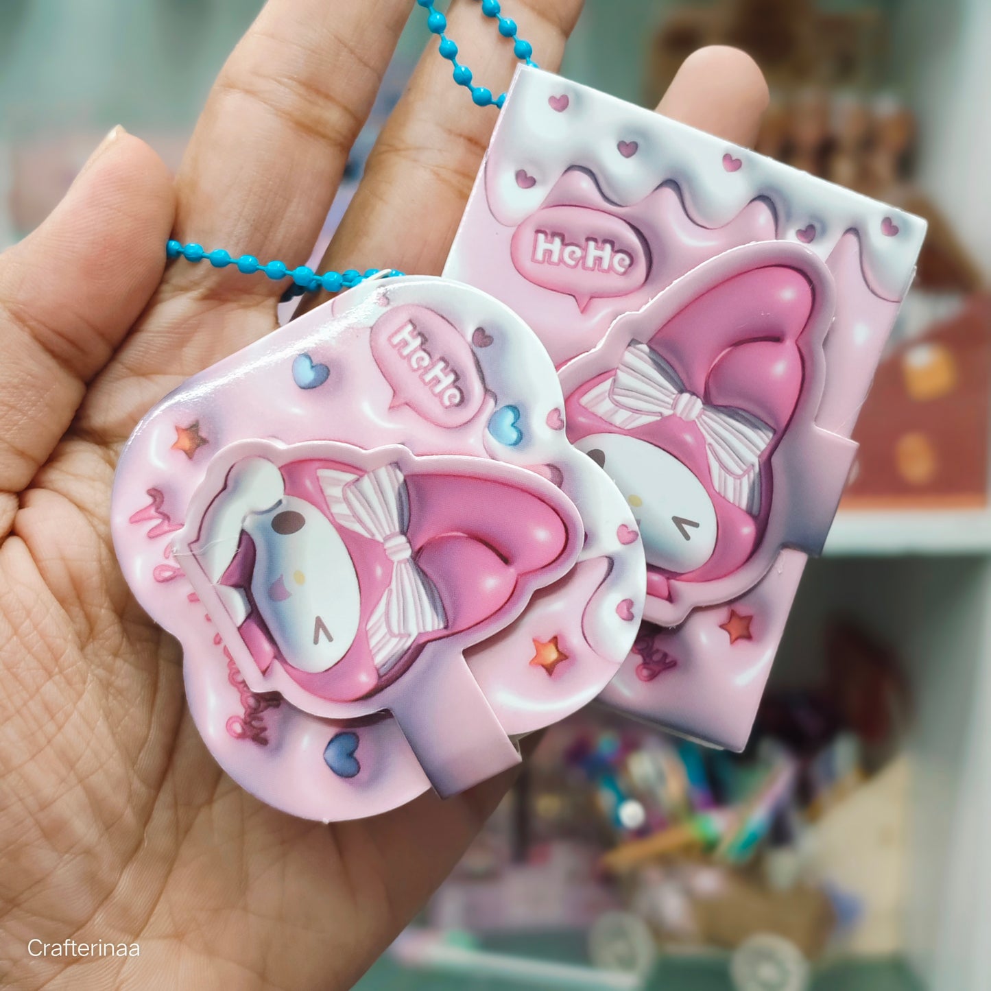 DIY Kawaii Mini Diary Gift Set with Cartoon-Themed Printed Papers