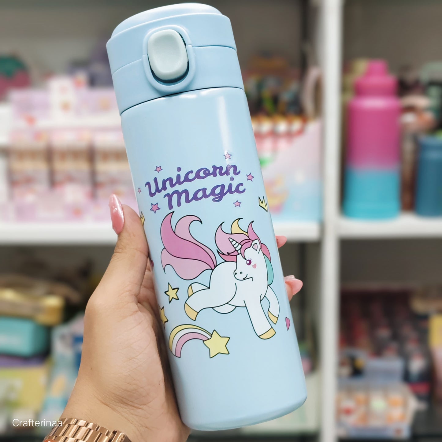 Stainless Steel Water Bottle – Cute Thermos Flask for Kids & Adults