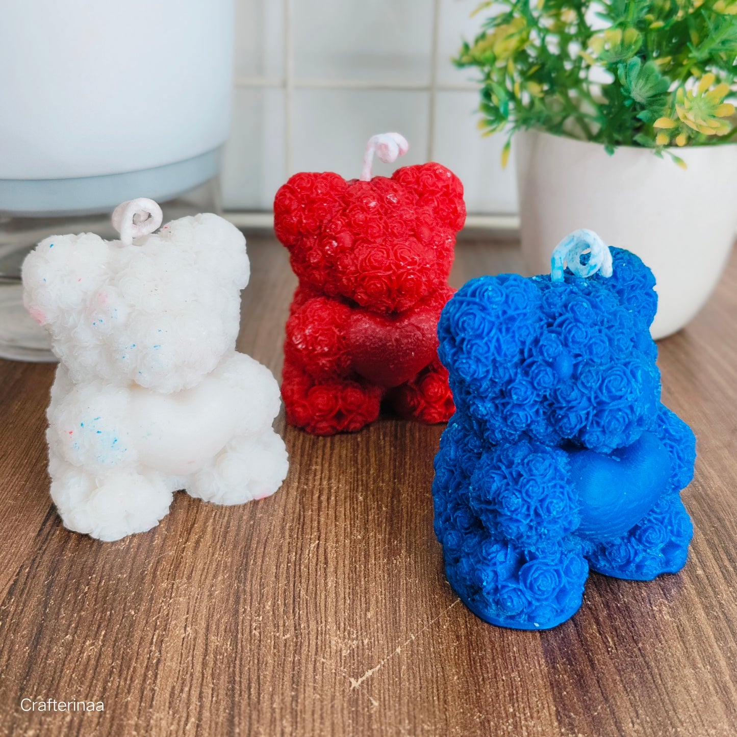 Rose Teddy Bear Candle – Cute Scented Decorative Gift for Birthdays & Anniversaries