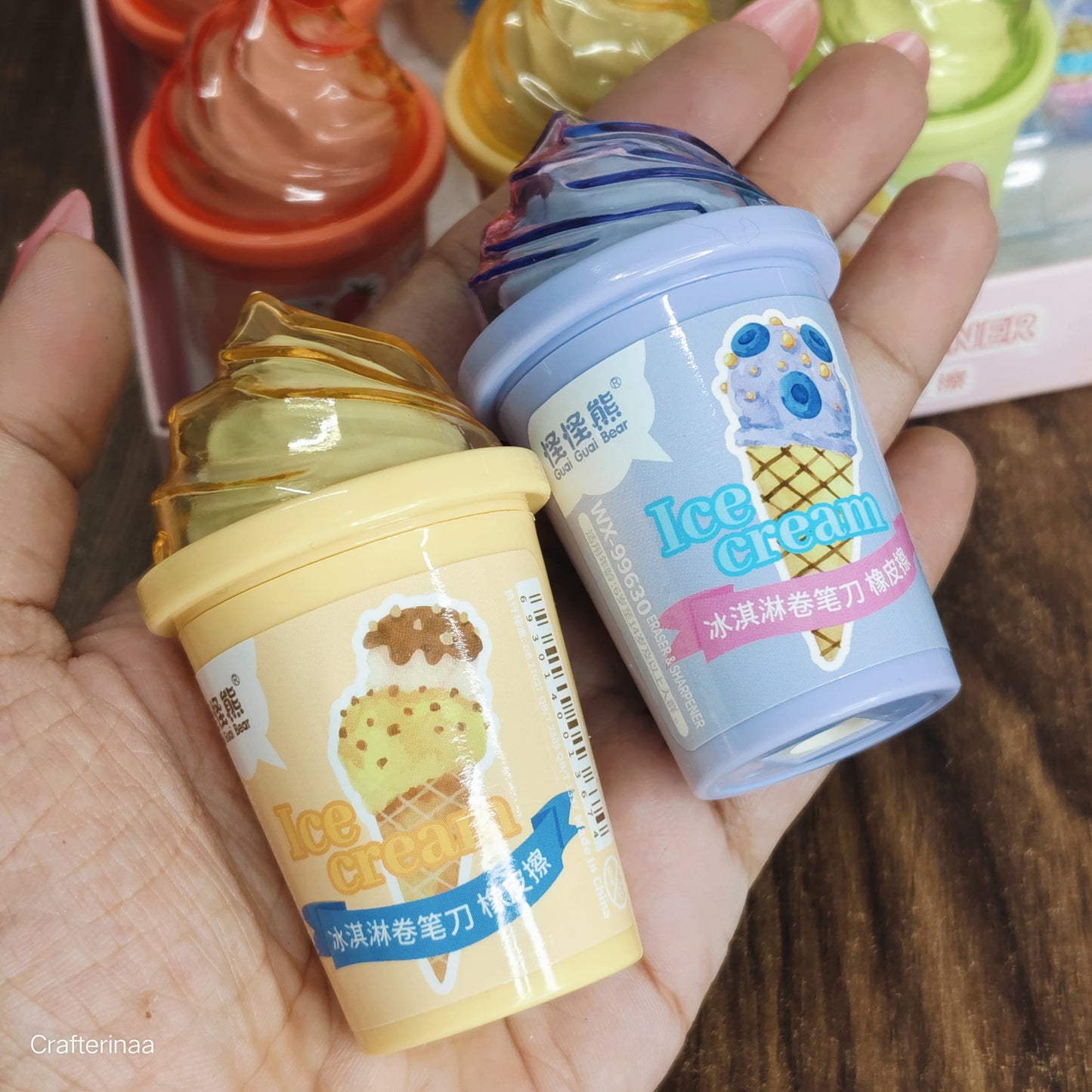 Ice Cream Eraser and Sharpener Combo – Cute Stationery