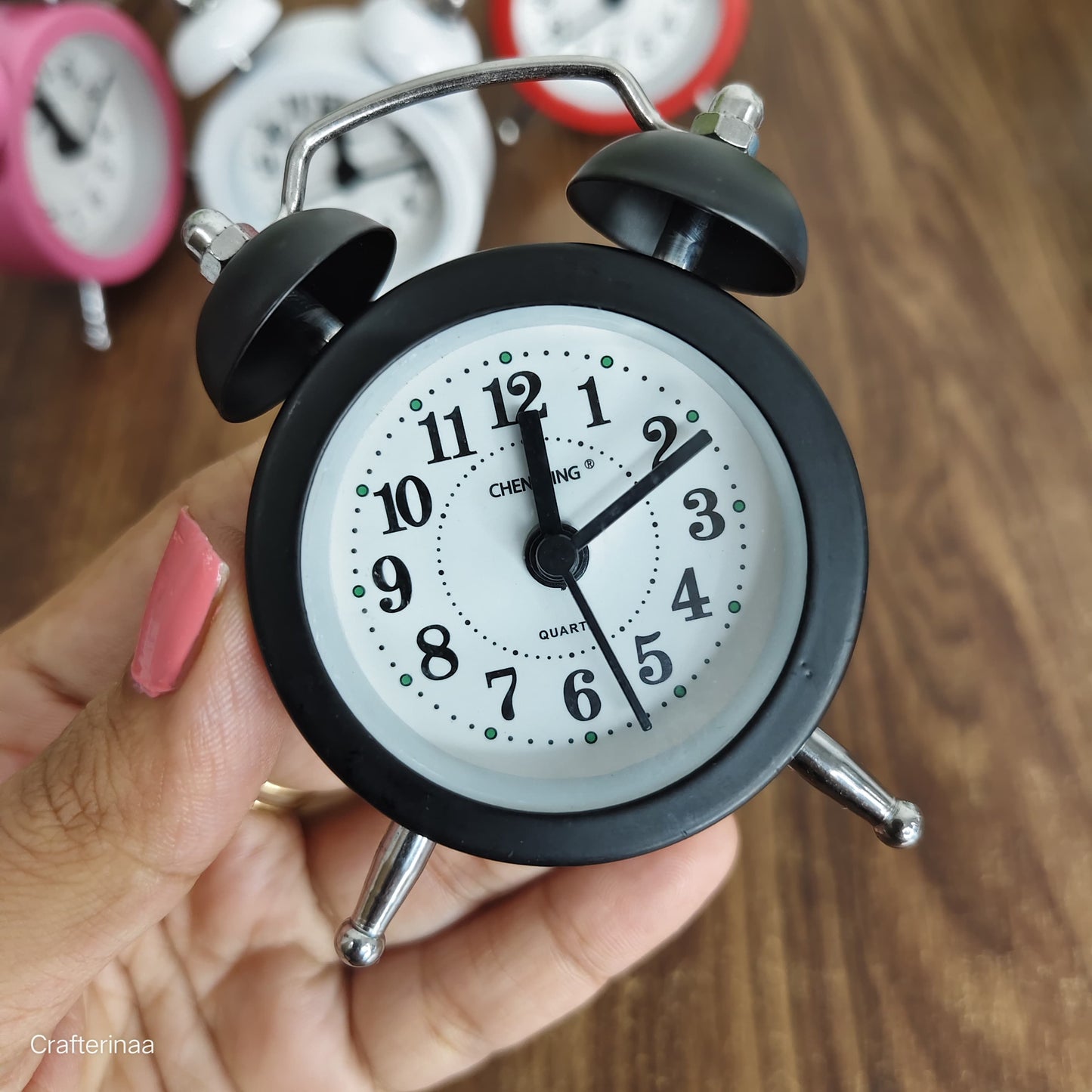 Vintage Style Mini Alarm Clock – Loud Twin Bell Design for Bedroom & Study Table