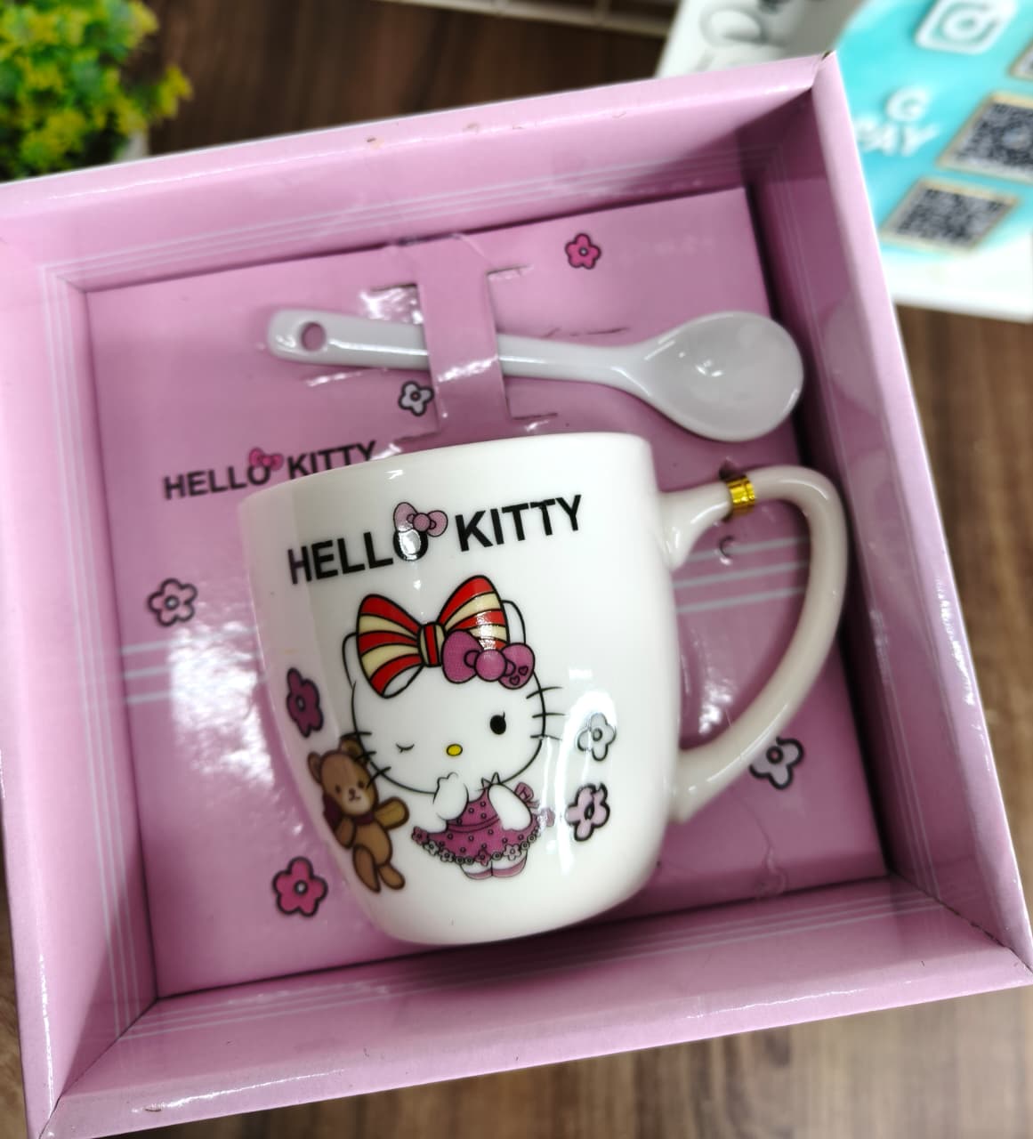 Ceramic Coffee Mug Gift Set with Spoon | Cute Printed Mug in Premium Gift Box