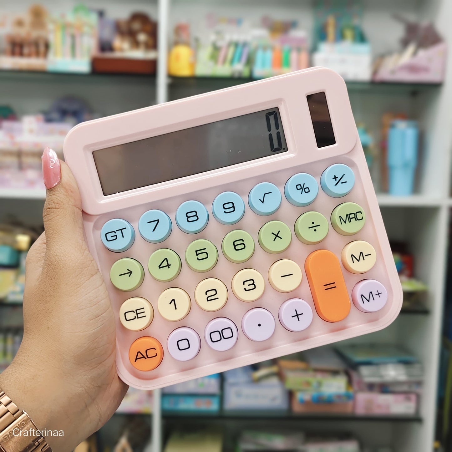 Cute Aesthetic Calculator with Big Round Buttons – Pastel Colors