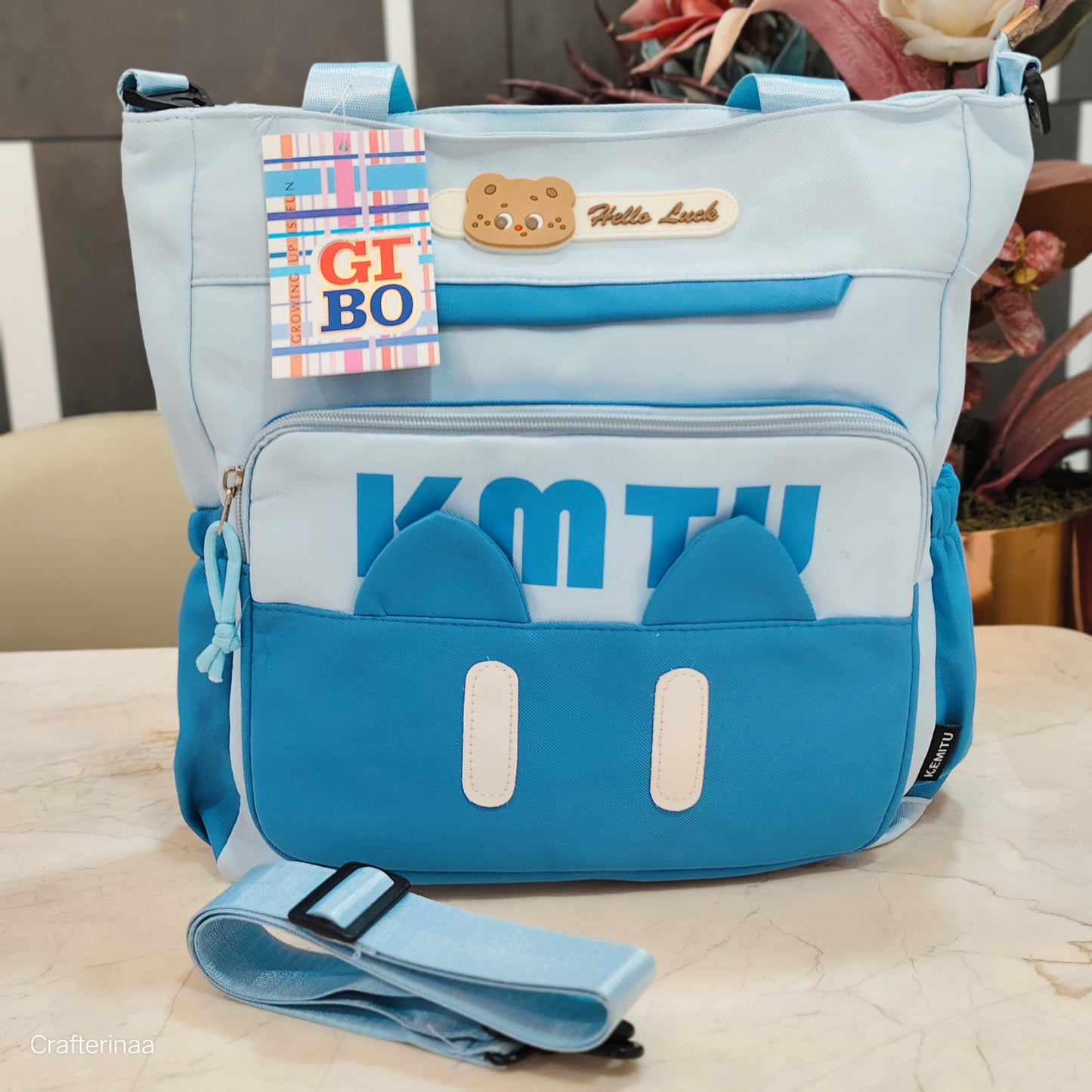 Cute Cartoon Bear Tote Backpack β Multi-Pocket college/School & Travel Bag