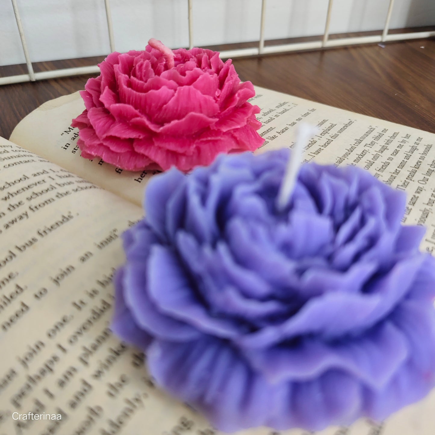 Handmade Peony flower scented candles| shaped decorative candles|Luxury floral rose design candle soy wax scented candles