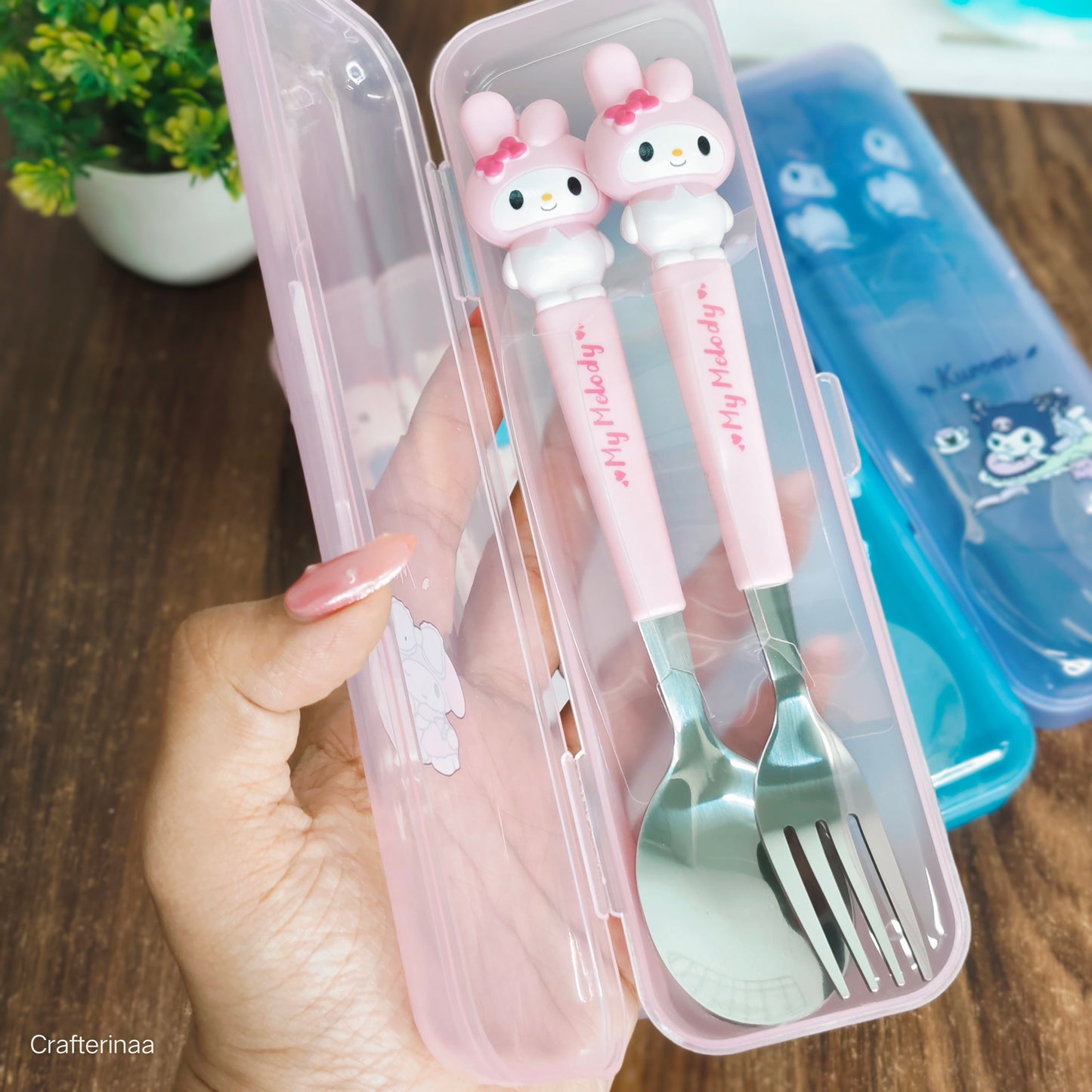 Kawaii Travel spoon Set – Portable Spoon & Fork Box