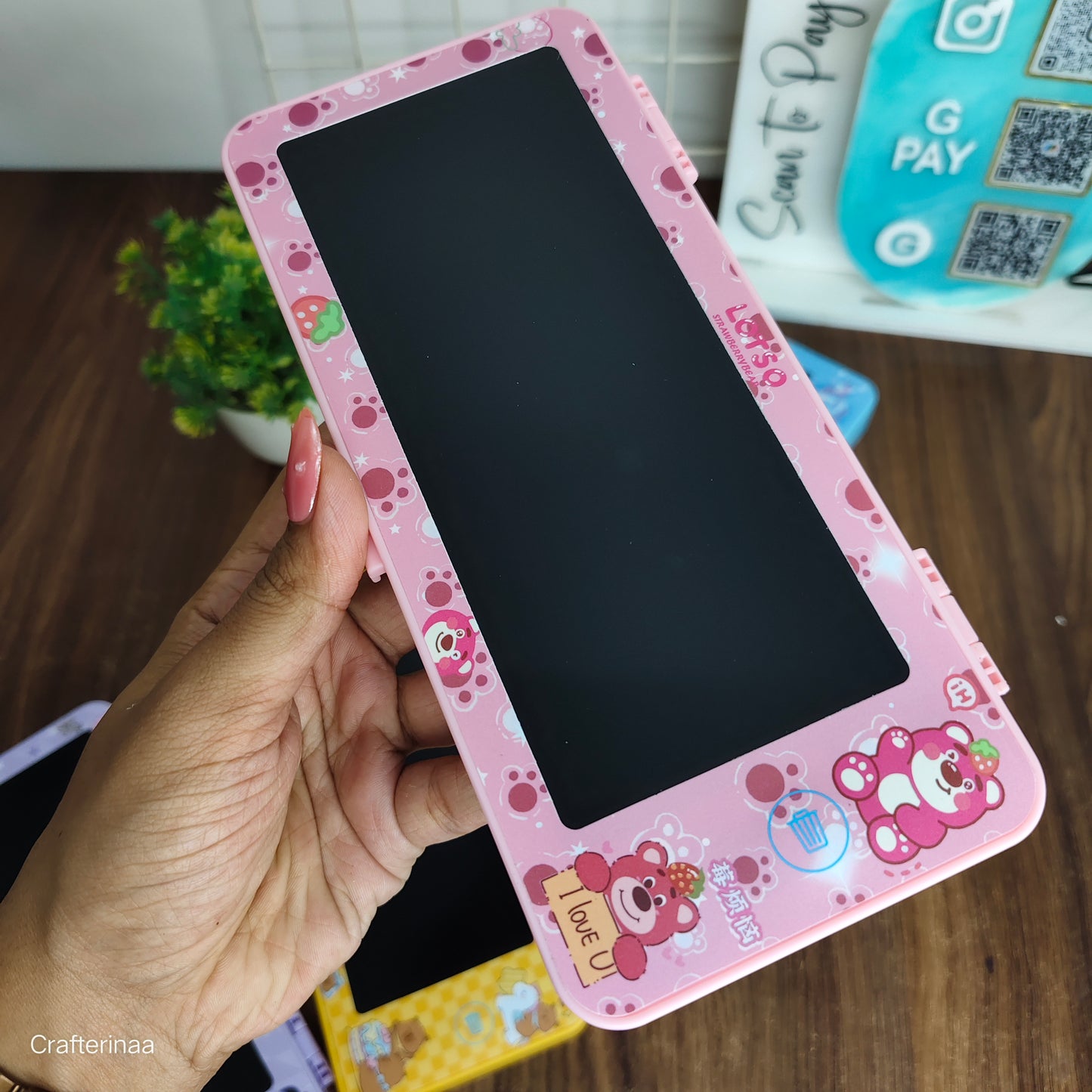 Kids LCD Writing Pad – Digital Reusable Drawing Board with Cute Character Design