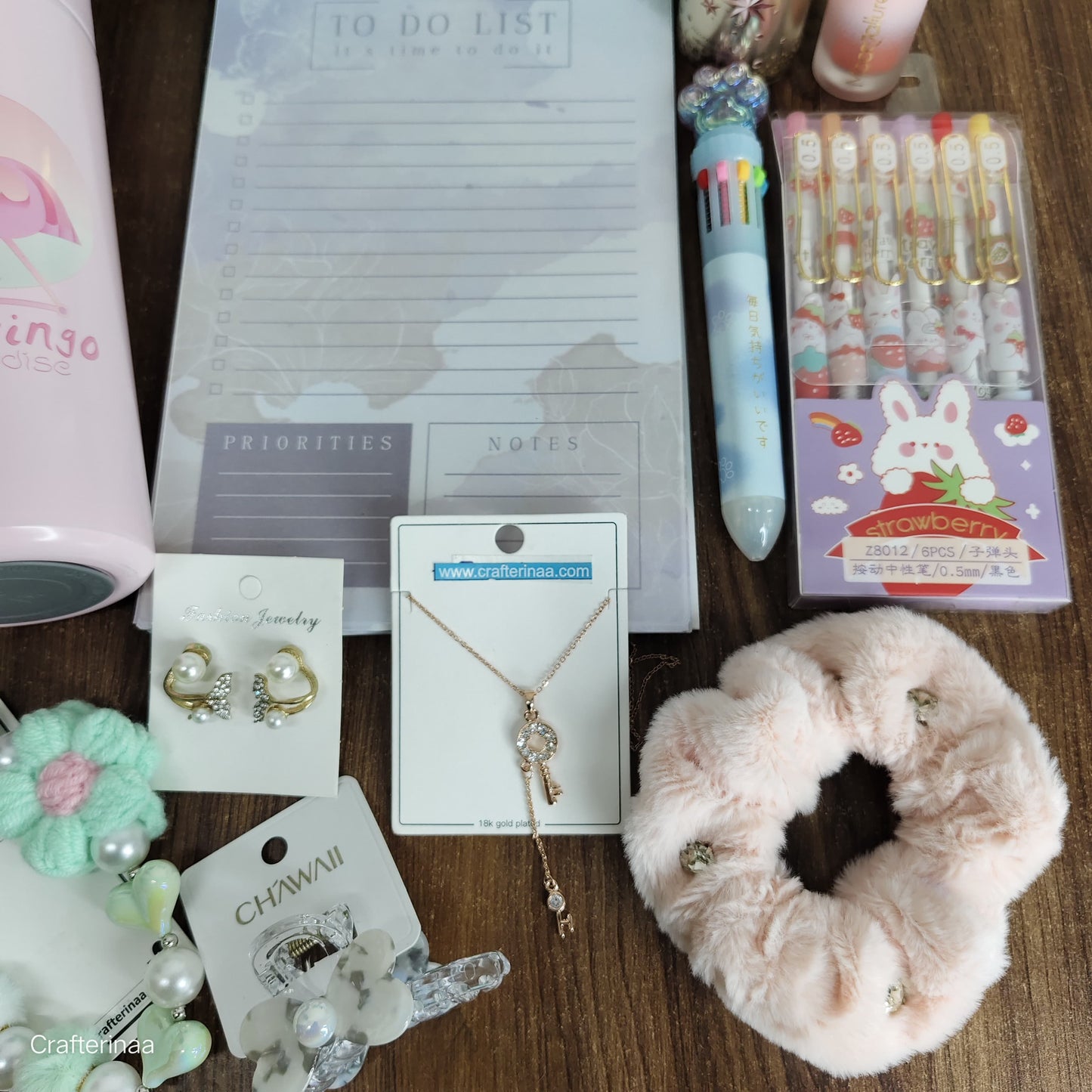 “Happy Soul Gift Hamper – Cute Stationery, Jewelry, Self-Care & Accessories”
