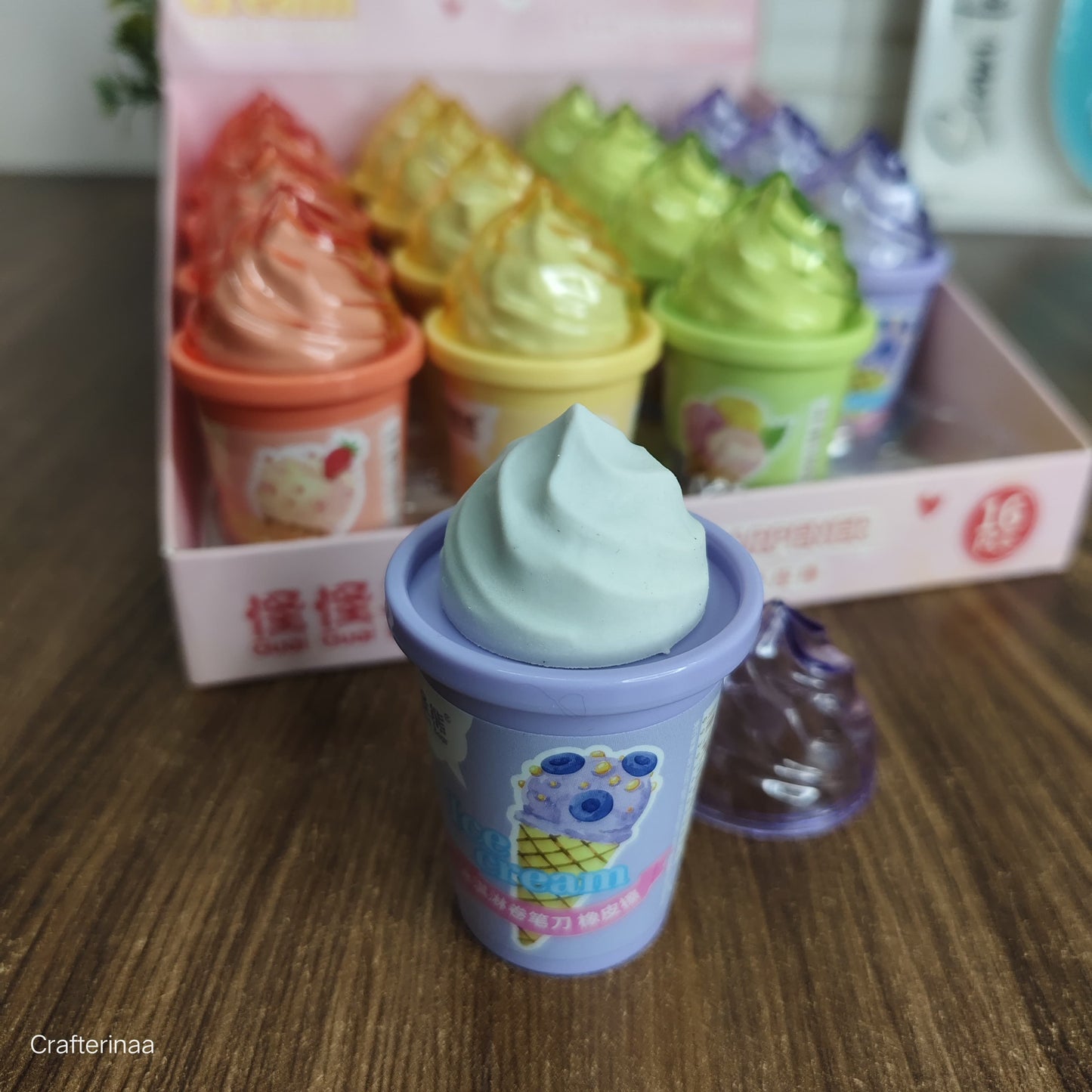 Ice Cream Eraser and Sharpener Combo – Cute Stationery