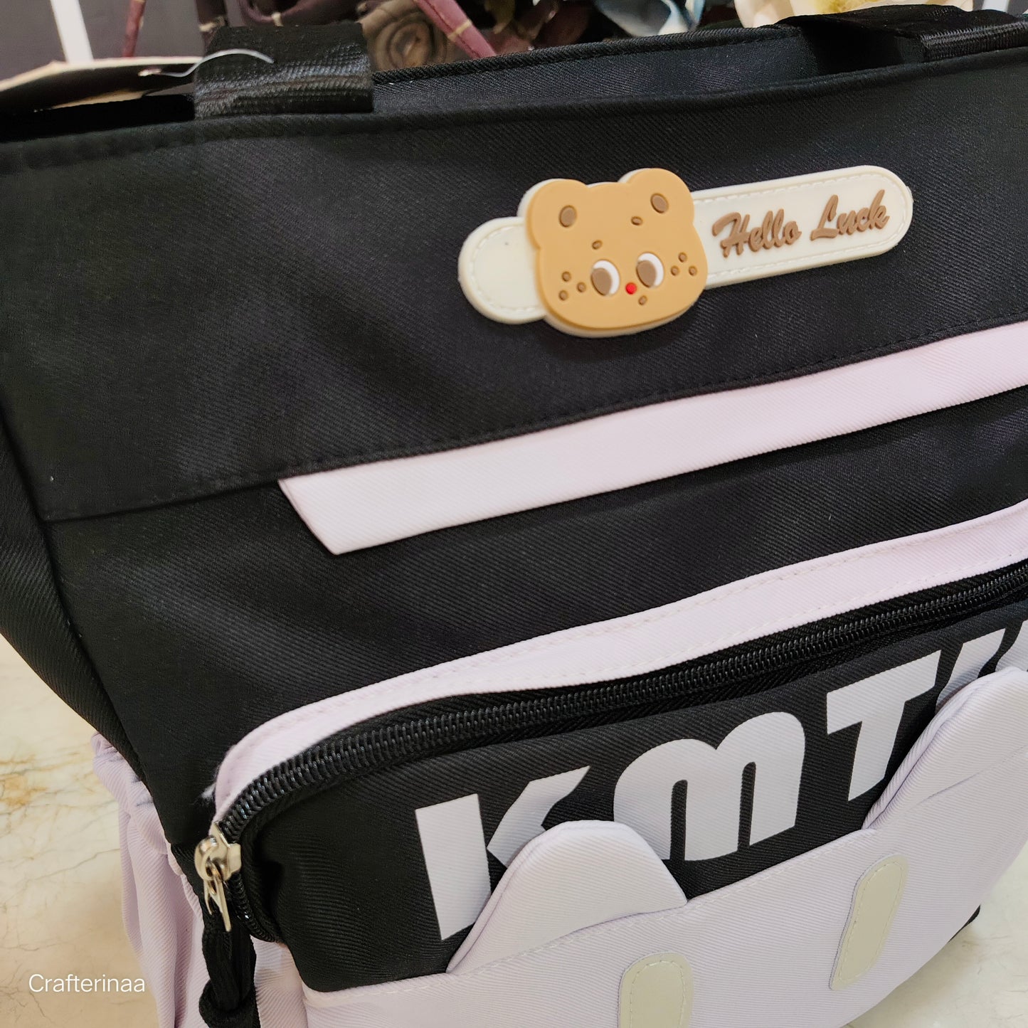 Cute Cartoon Bear Tote Backpack β Multi-Pocket college/School & Travel Bag