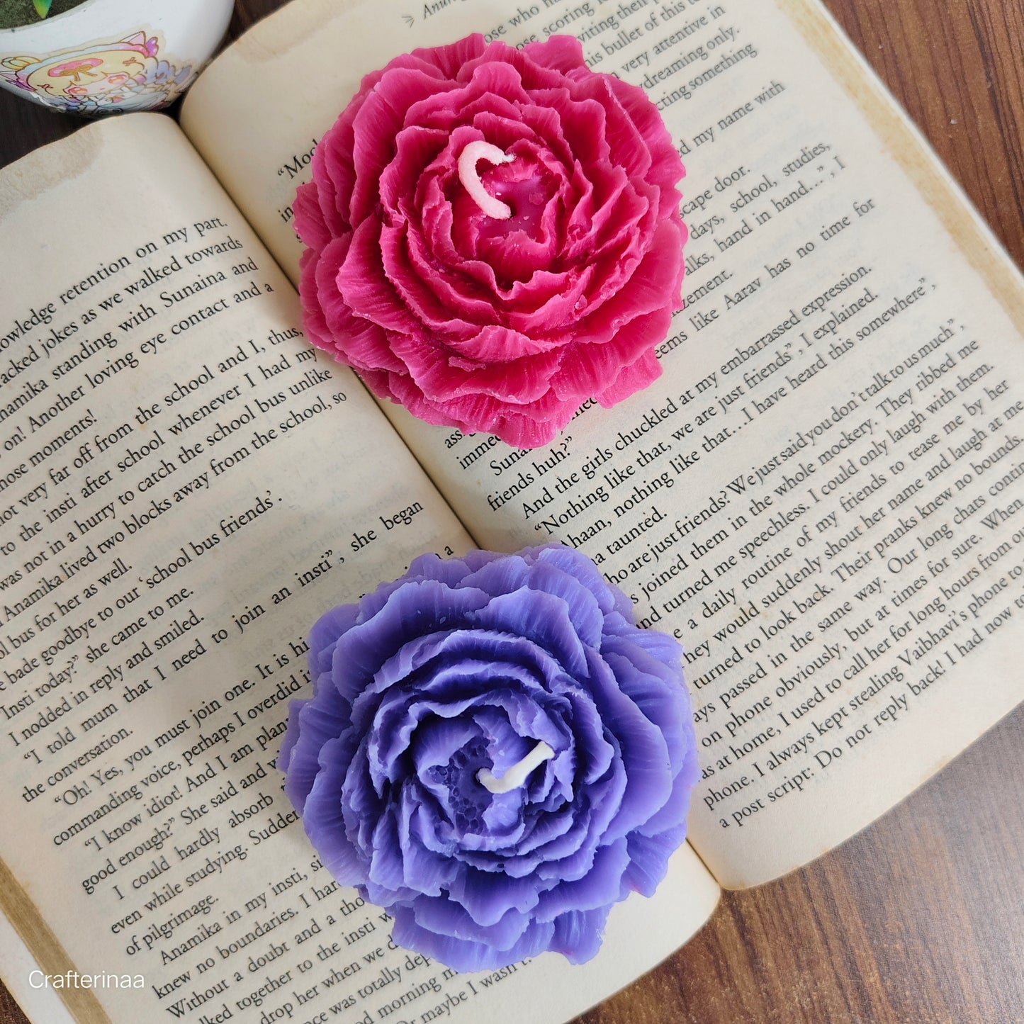 Handmade Peony flower scented candles| shaped decorative candles|Luxury floral rose design candle soy wax scented candles