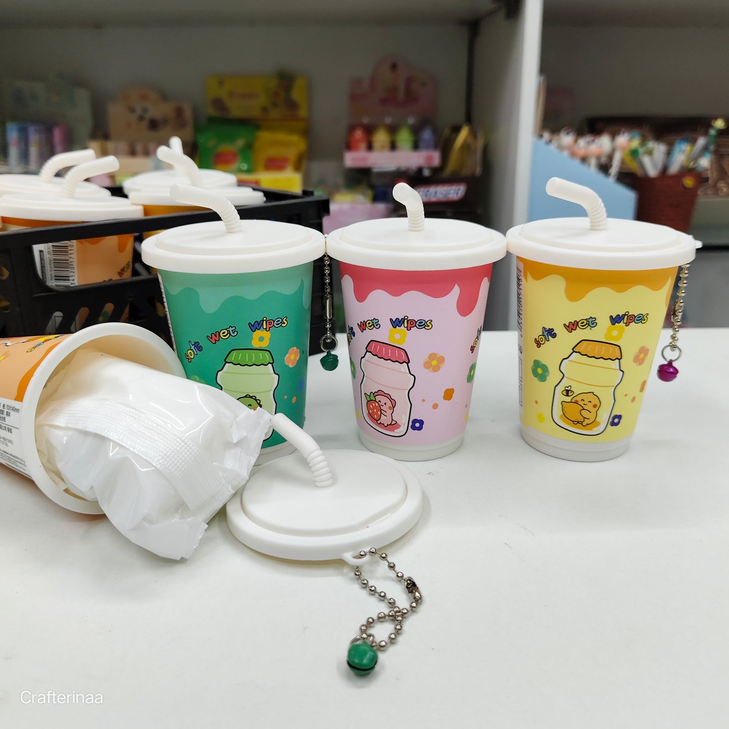 Cartoon Milk Cup Wet Wipes Box – Soft & Skin-Friendly Tissues