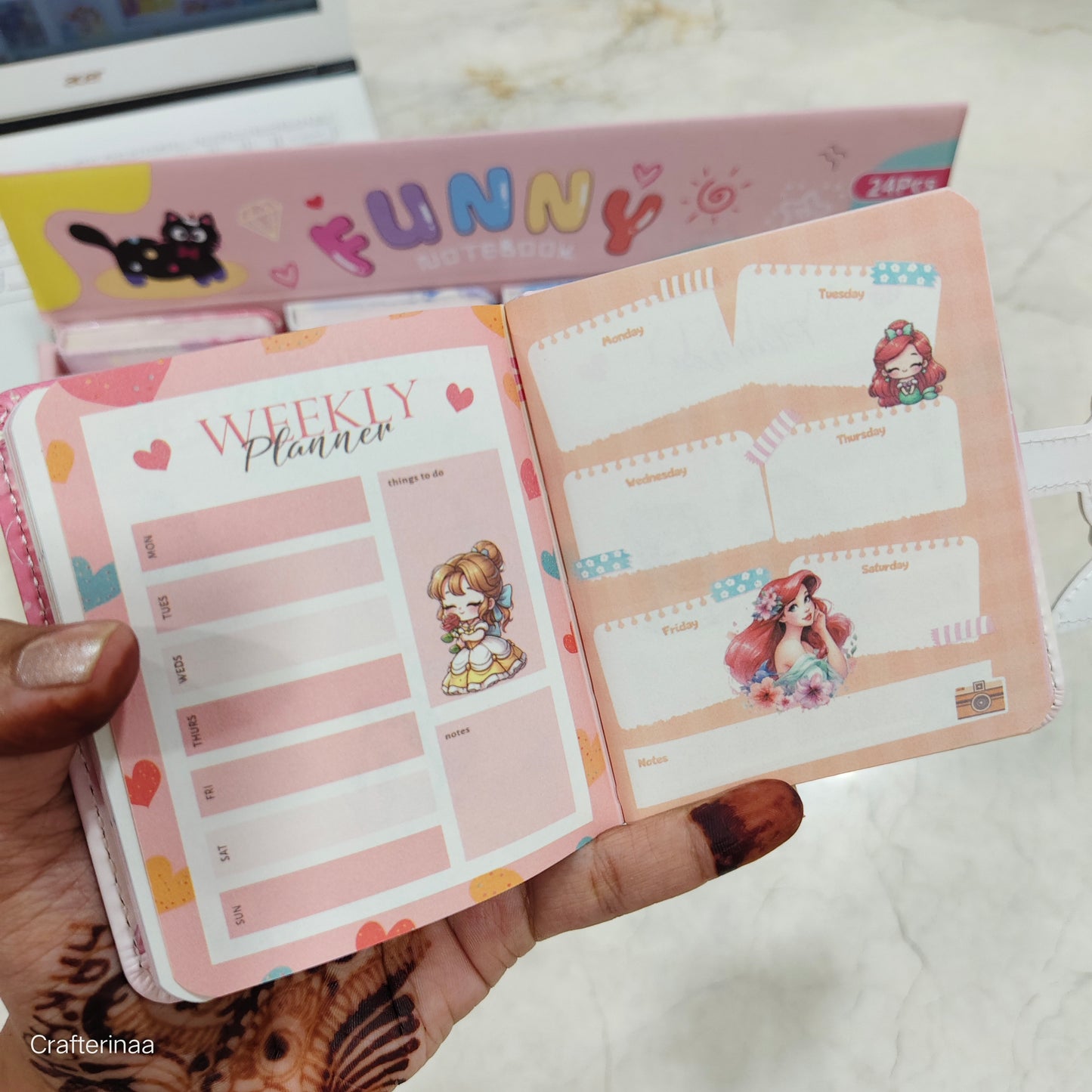 Princess Pocket Planners – Cute Mini Diaries for Girls | Crafterinaa
