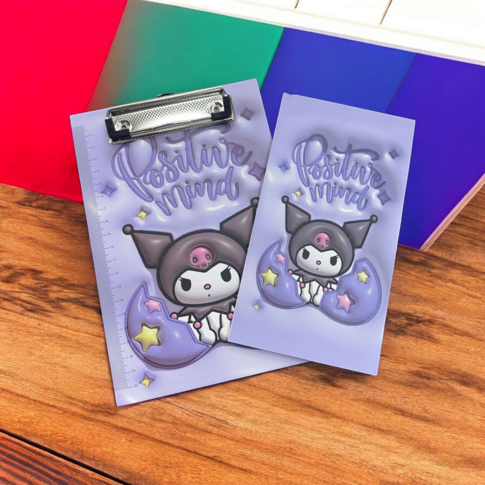 Kawaii notepad| CLOUD KUROMI Cute Hardboard And notepad Set