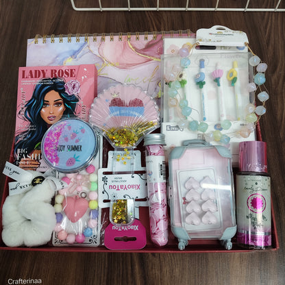 Sweet sixteen hamper filled with quirky Stationery and useful accessories