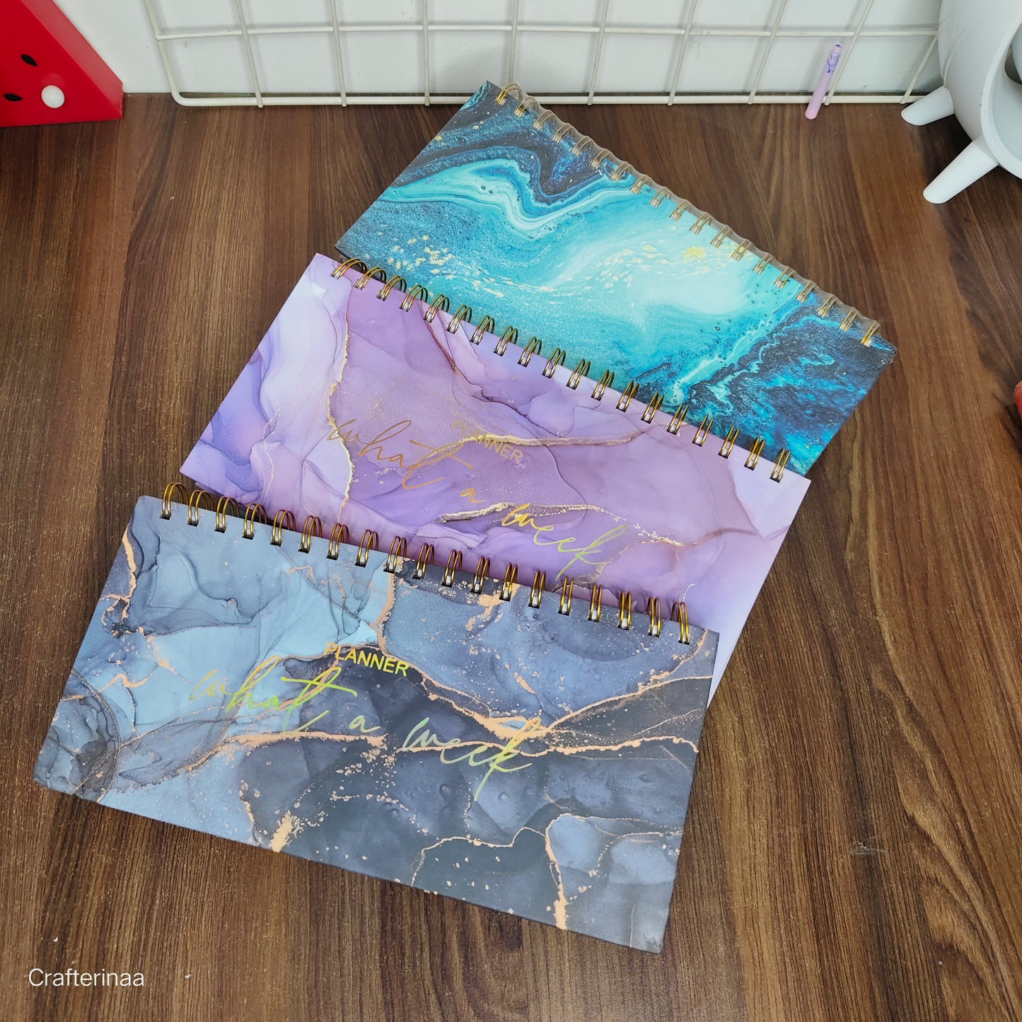 What a week marble print planner