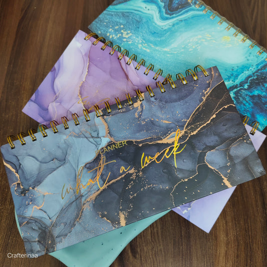 What a week marble print planner