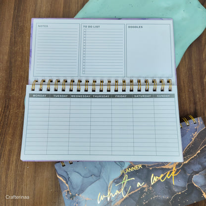 What a week marble print planner