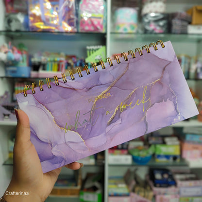 What a week marble print planner