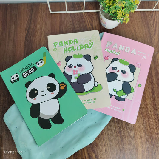 Cute panda Notebooks | panda diary ruled sheets