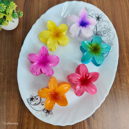 Multicolor Flower Clutcher Clips for Daily Hair Styling